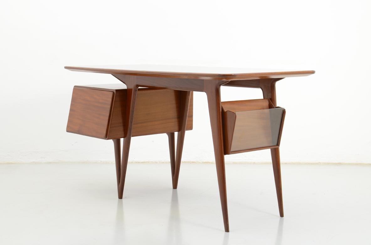 Silvio Cavatorta, Stunning Desk Table in Cherry Wood 2