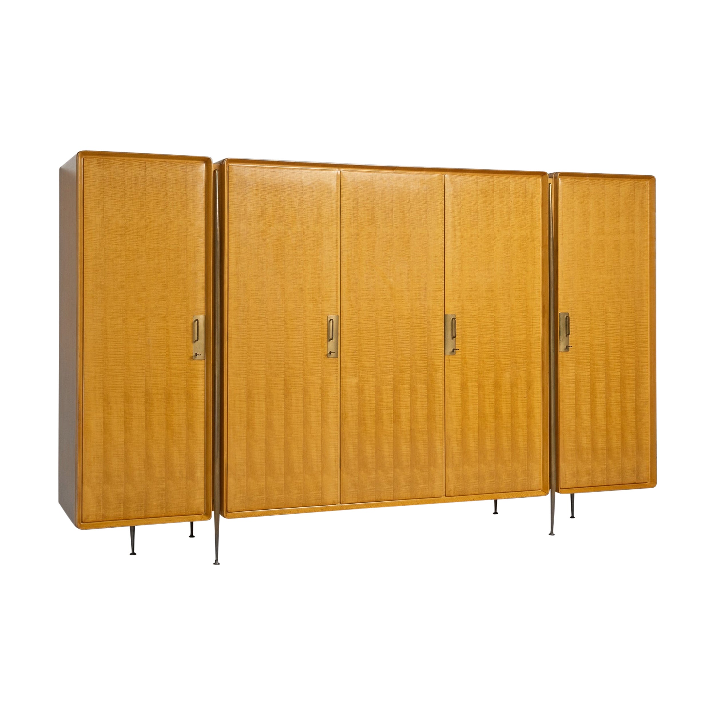 Silvio Cavatorta wardrobe in maple Italy 1958