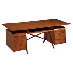 Vintage Silvio Cavatorta Writing Desk in Mahogany 