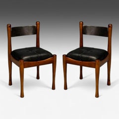 Silvio Coppola, Bernini, Sedie da pranzo italiane di metà secolo, Noce 1960