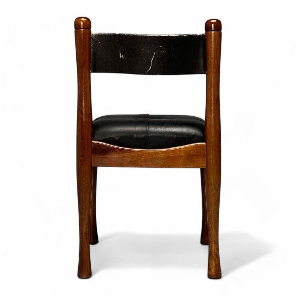 Silvio Coppola, Bernini, Italian Mid-Century Modern, Dining Chairs, Walnut 1960s 1