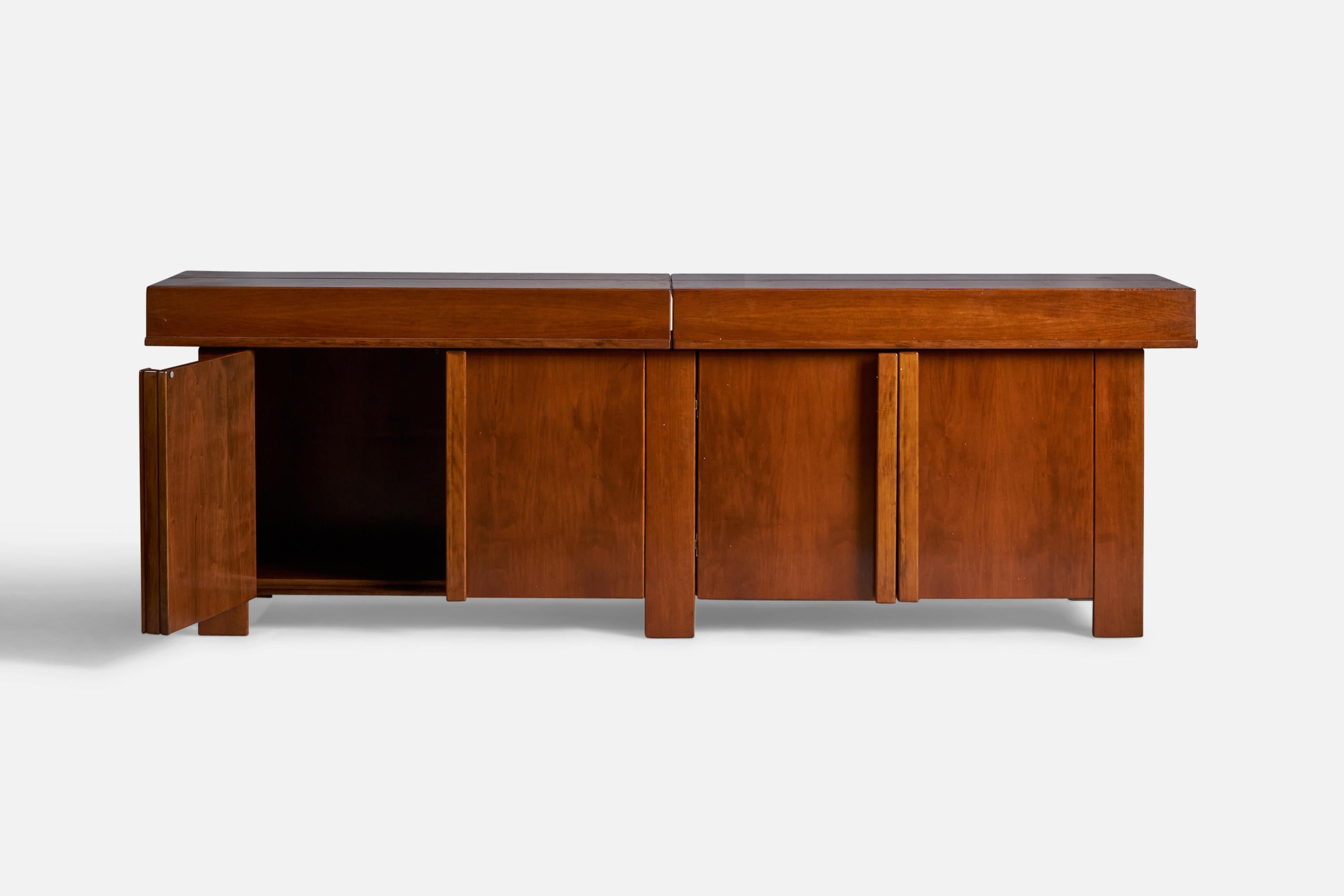 Mid-Century Modern Silvio Coppola, Cabinet, Walnut, Italy, 1960s For Sale