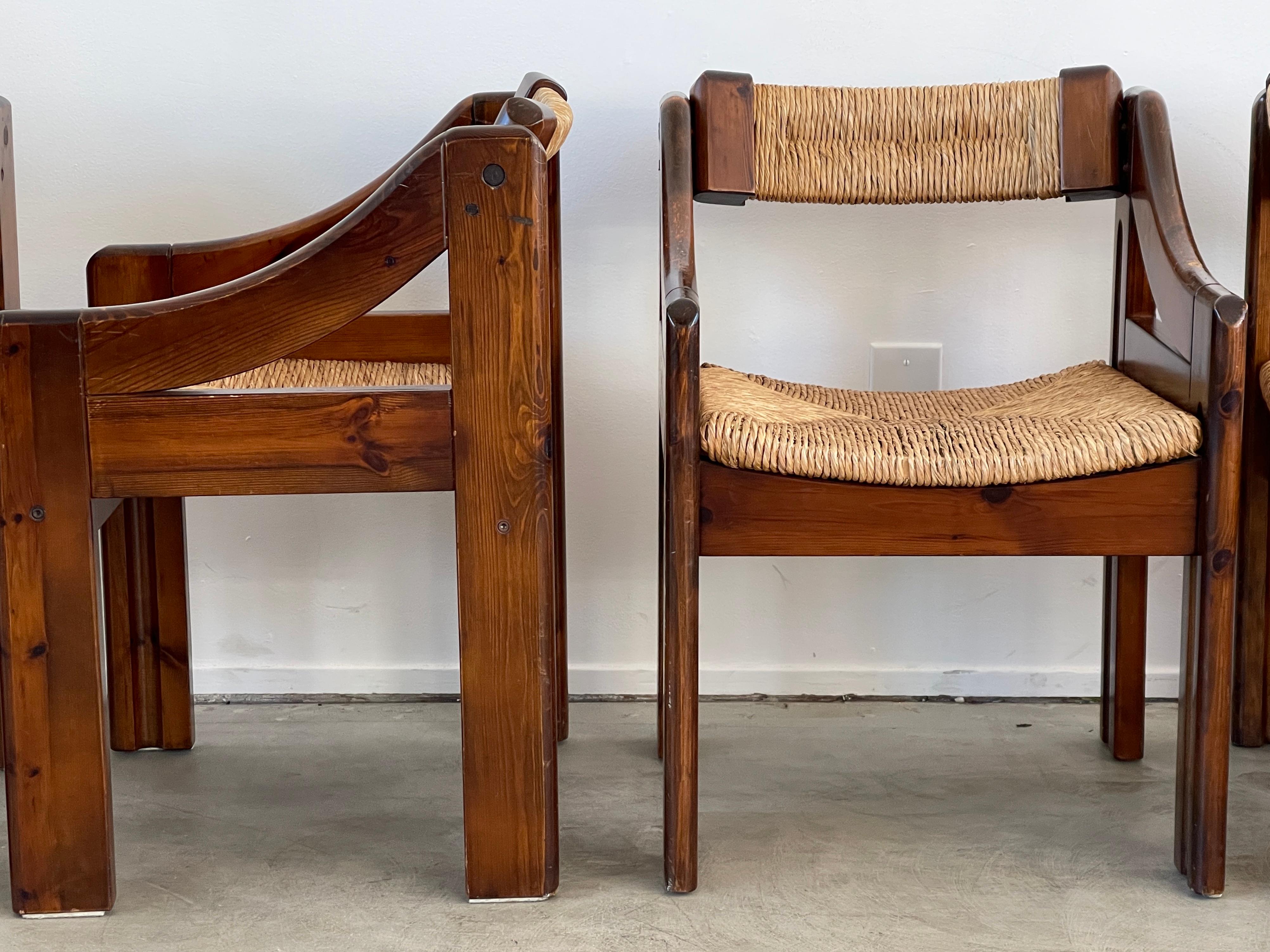 Late 20th Century Silvio Coppola Chairs, Set of 4