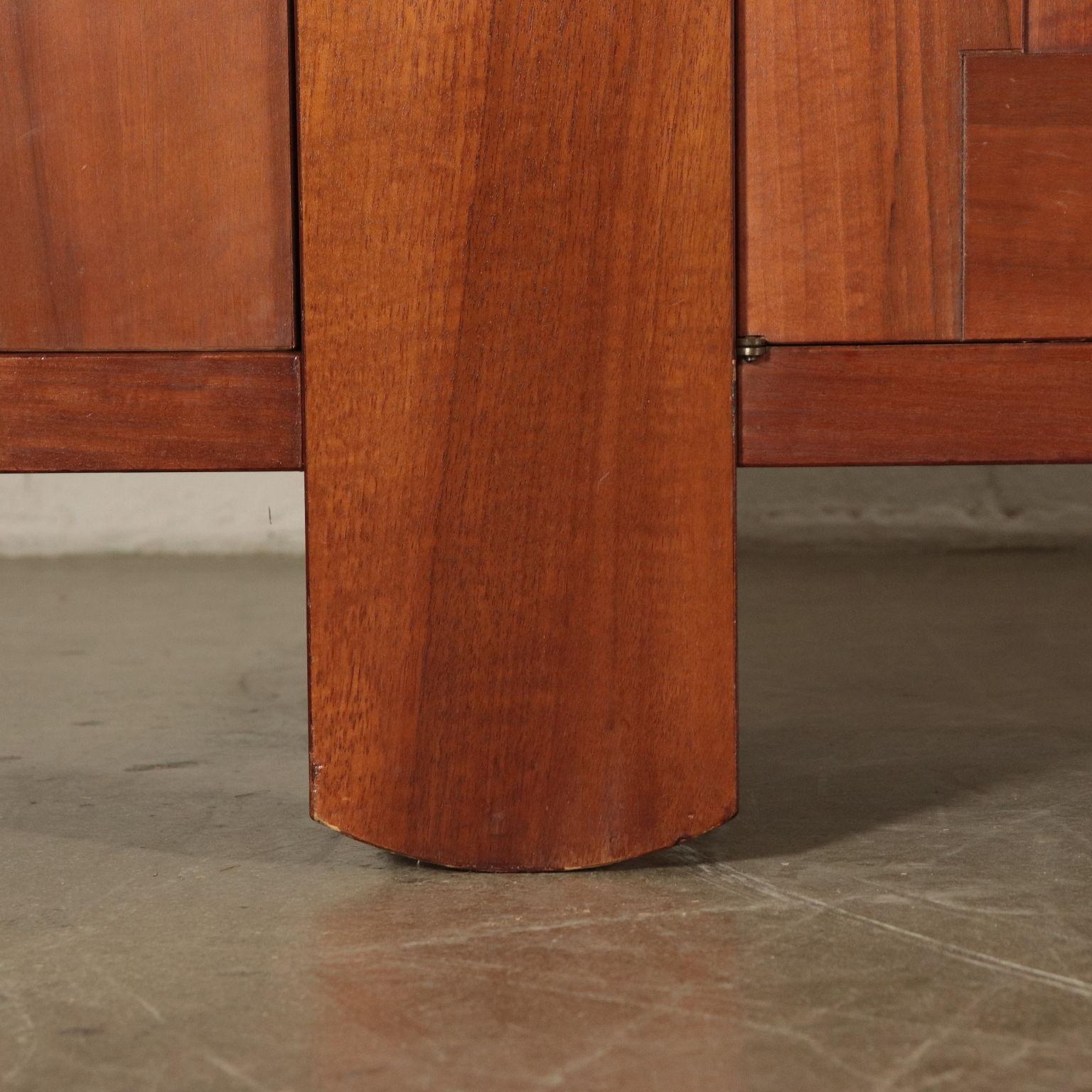 Silvio Coppola Cupboard Walnut Veneer Vintage, Italy, 1970s 6