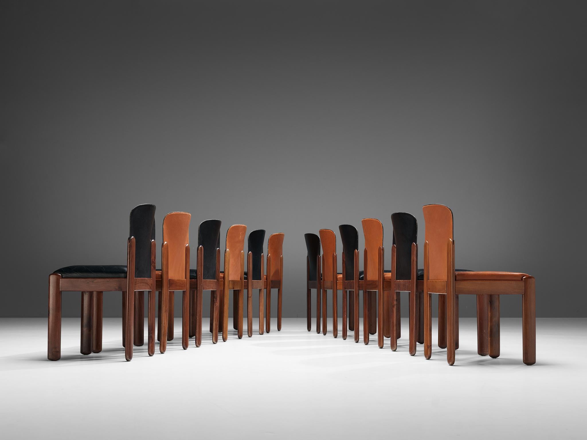 Silvio Coppola for Bernini Bicolor Set of 12 Dining Chairs 1