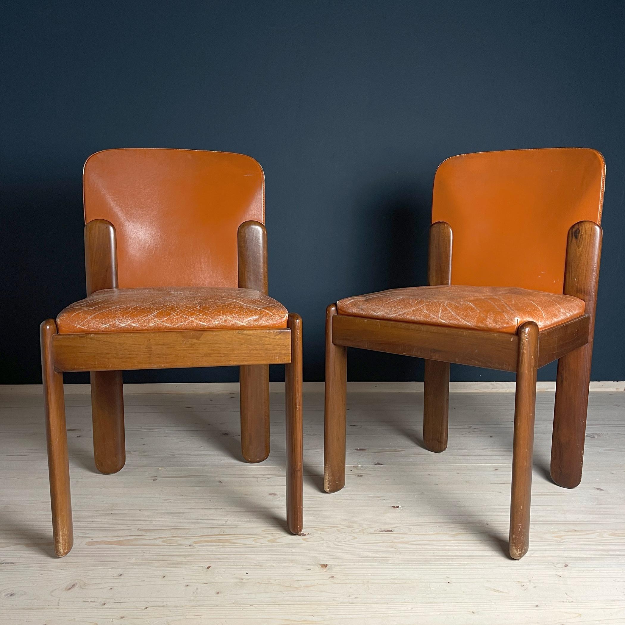 Mid-Century Modern Silvio Coppola for Bernini Dining chairs Italy 1960s Set of 6  For Sale