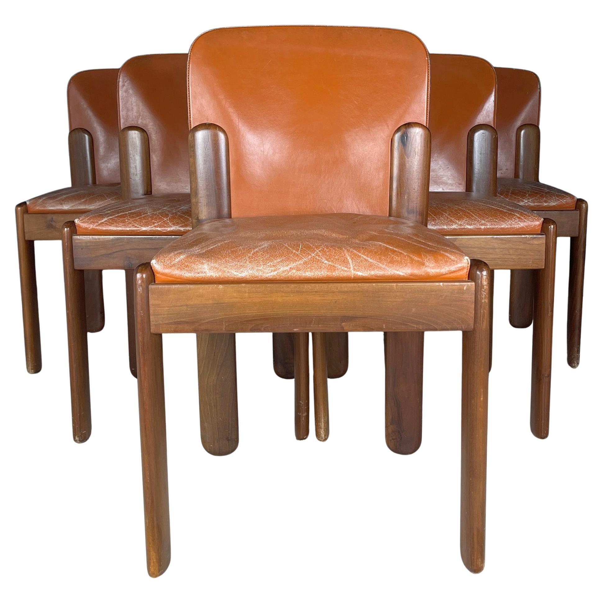 Silvio Coppola for Bernini Dining chairs Italy 1960s Set of 6  For Sale