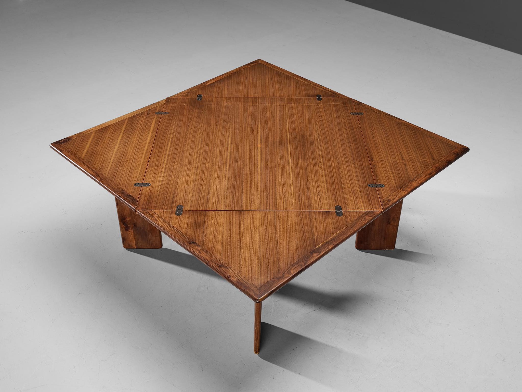 Mid-Century Modern Silvio Coppola for Bernini Extendable Dining Table in Walnut