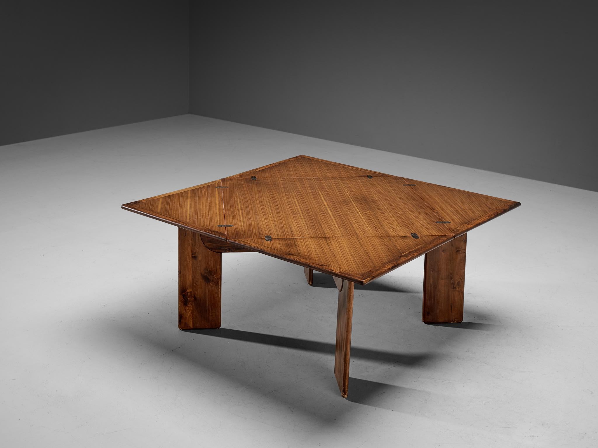 Italian Silvio Coppola for Bernini Extendable Dining Table in Walnut