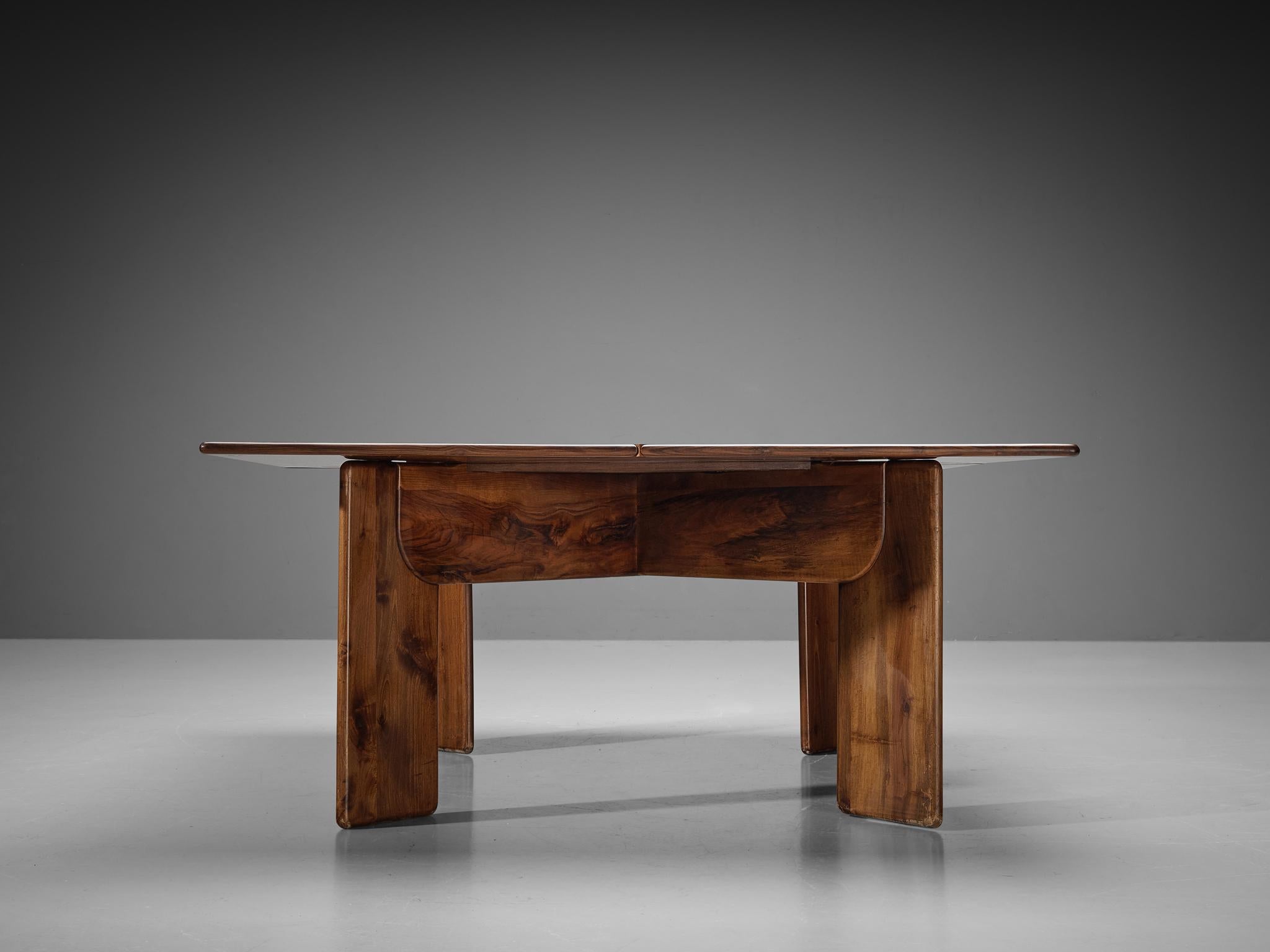 Silvio Coppola for Bernini Extendable Dining Table in Walnut 2