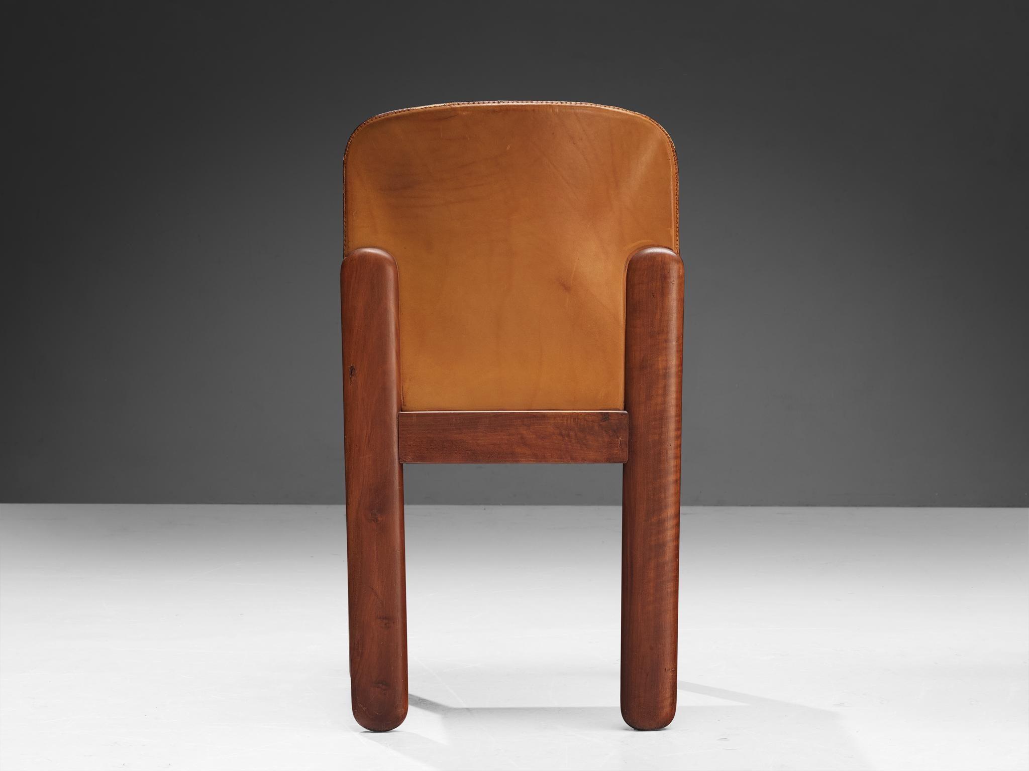 Silvio Coppola for Bernini Set of Twelve Dining Chairs in Leather 4