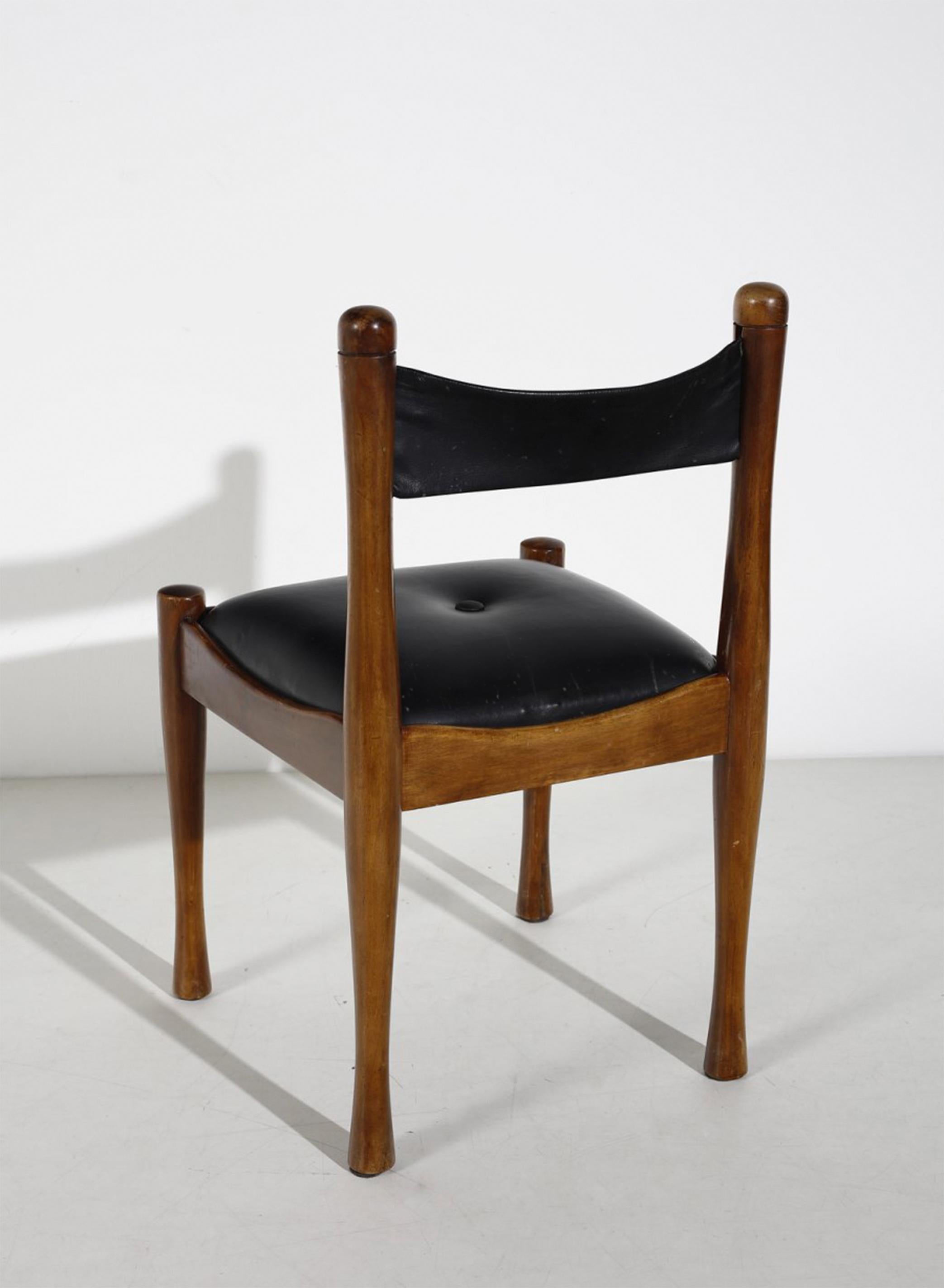 Silvio Coppola Modell 620 Italienische Leder-Esszimmerstühle für Bernini, Sechser-Set im Zustand „Gut“ im Angebot in Zwijndrecht, Antwerp