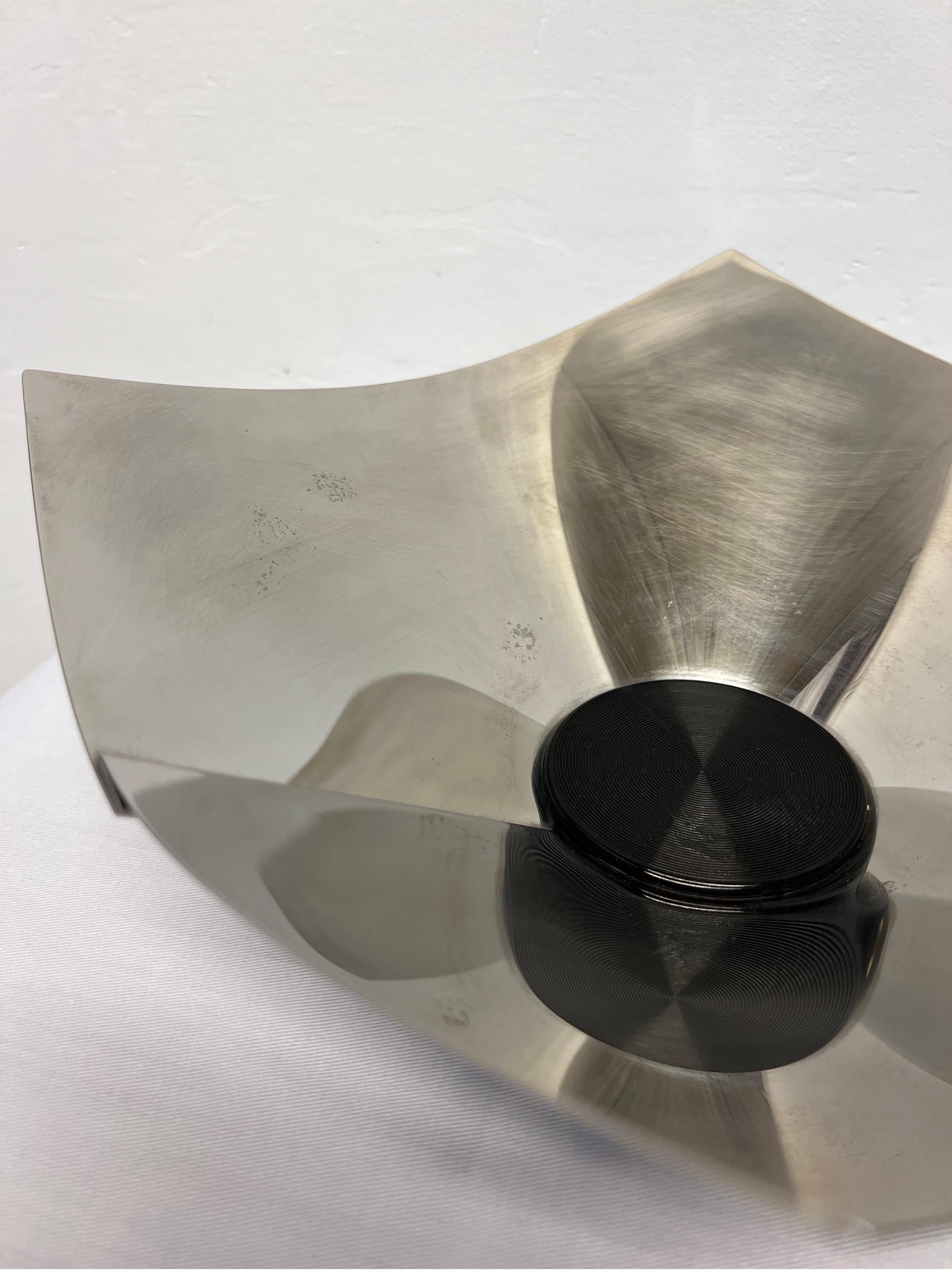 20th Century Silvio Coppola Polished Stainless Steel Lobo Fruit Bowl for Alessi, 1990s