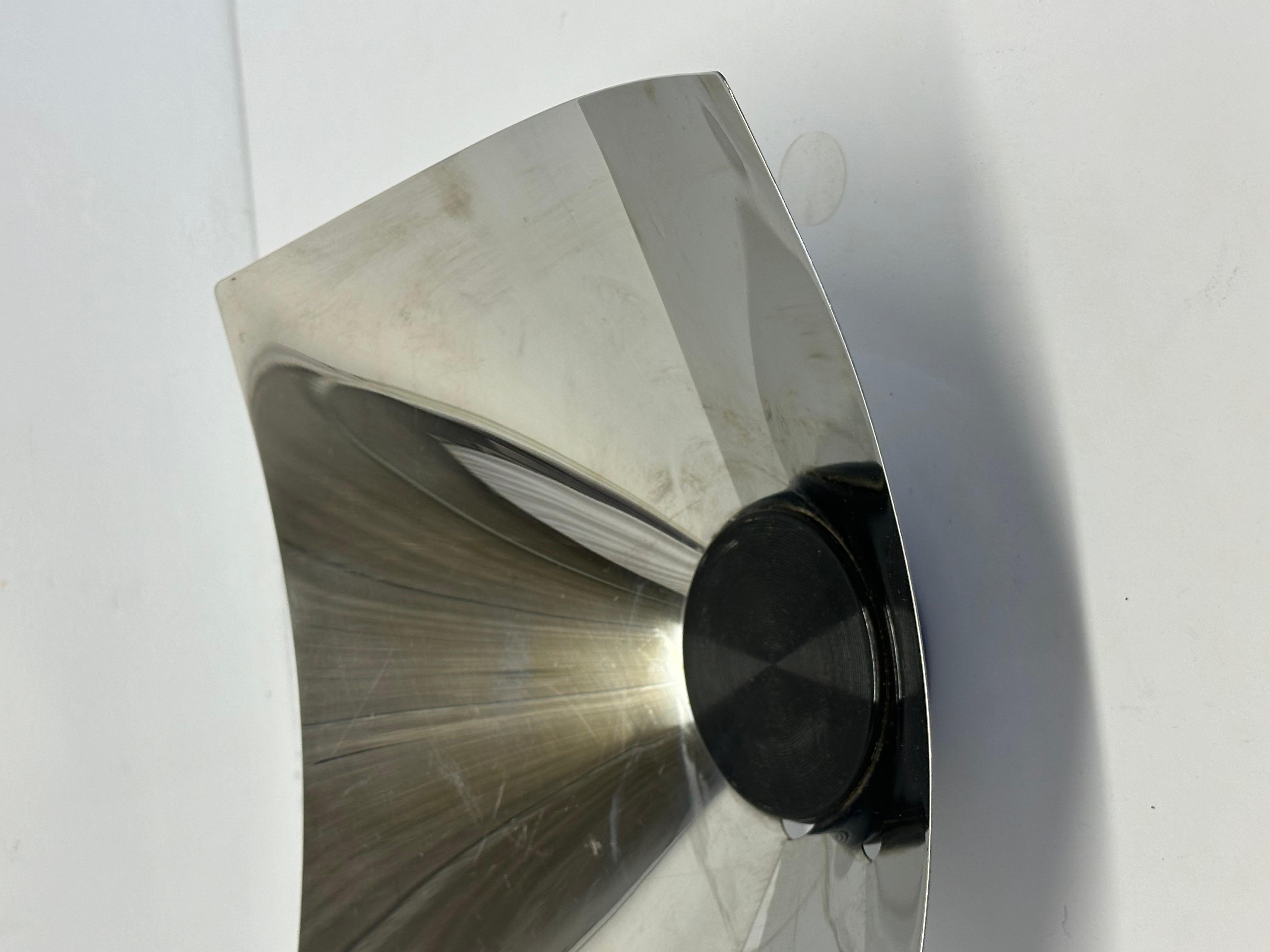 Plastic Silvio Coppola Polished Stainless Steel Lobo Fruit Bowl for Alessi, 1990s