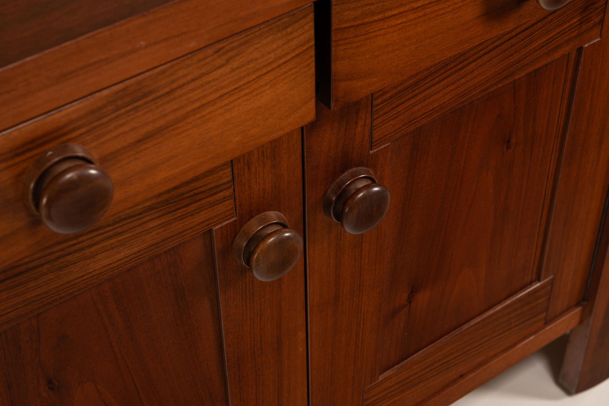 Silvio Coppola Sideboard in Walnut or Bernini, Italy 1970s For Sale 4
