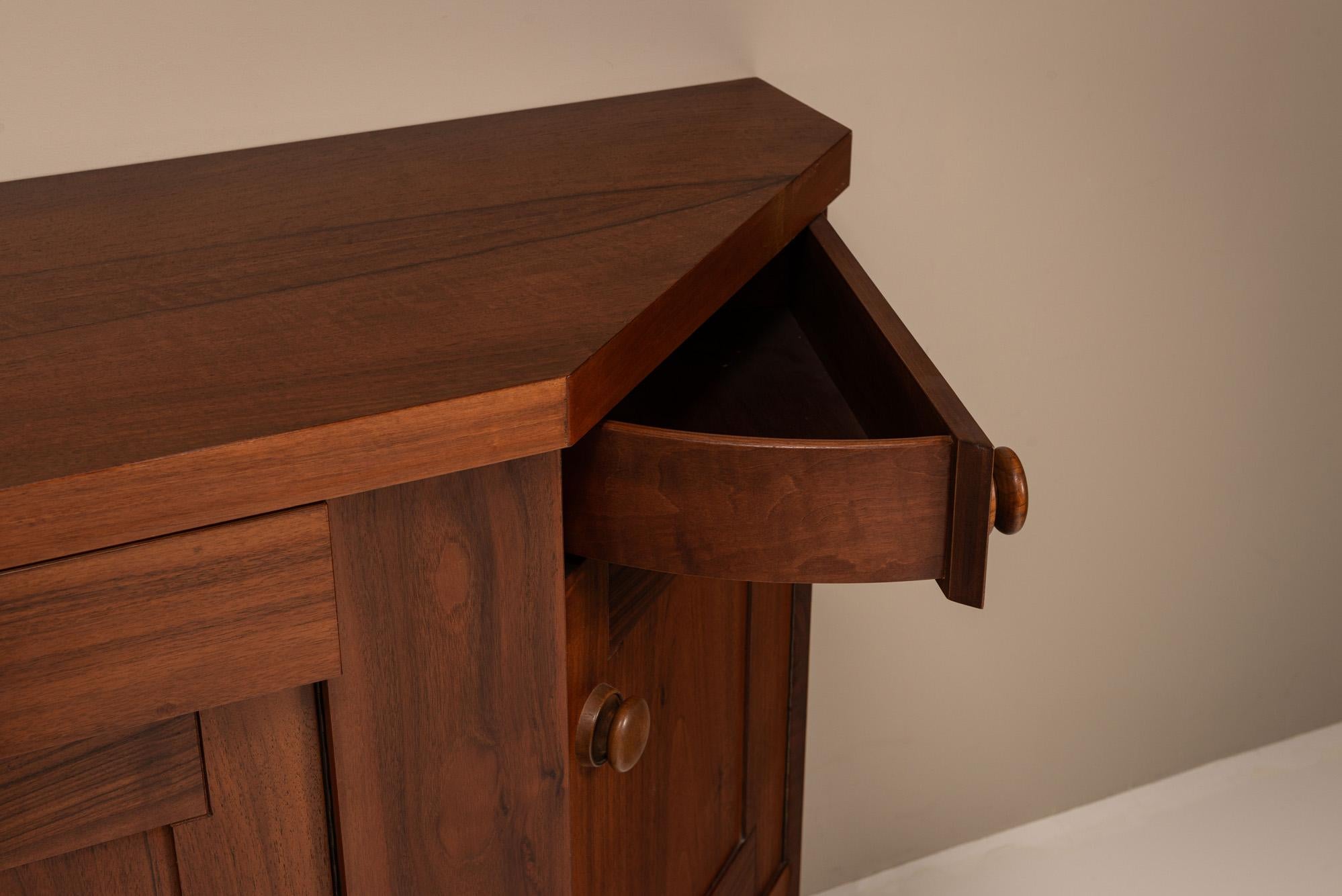 Silvio Coppola Sideboard in Walnut or Bernini, Italy 1970s For Sale 2