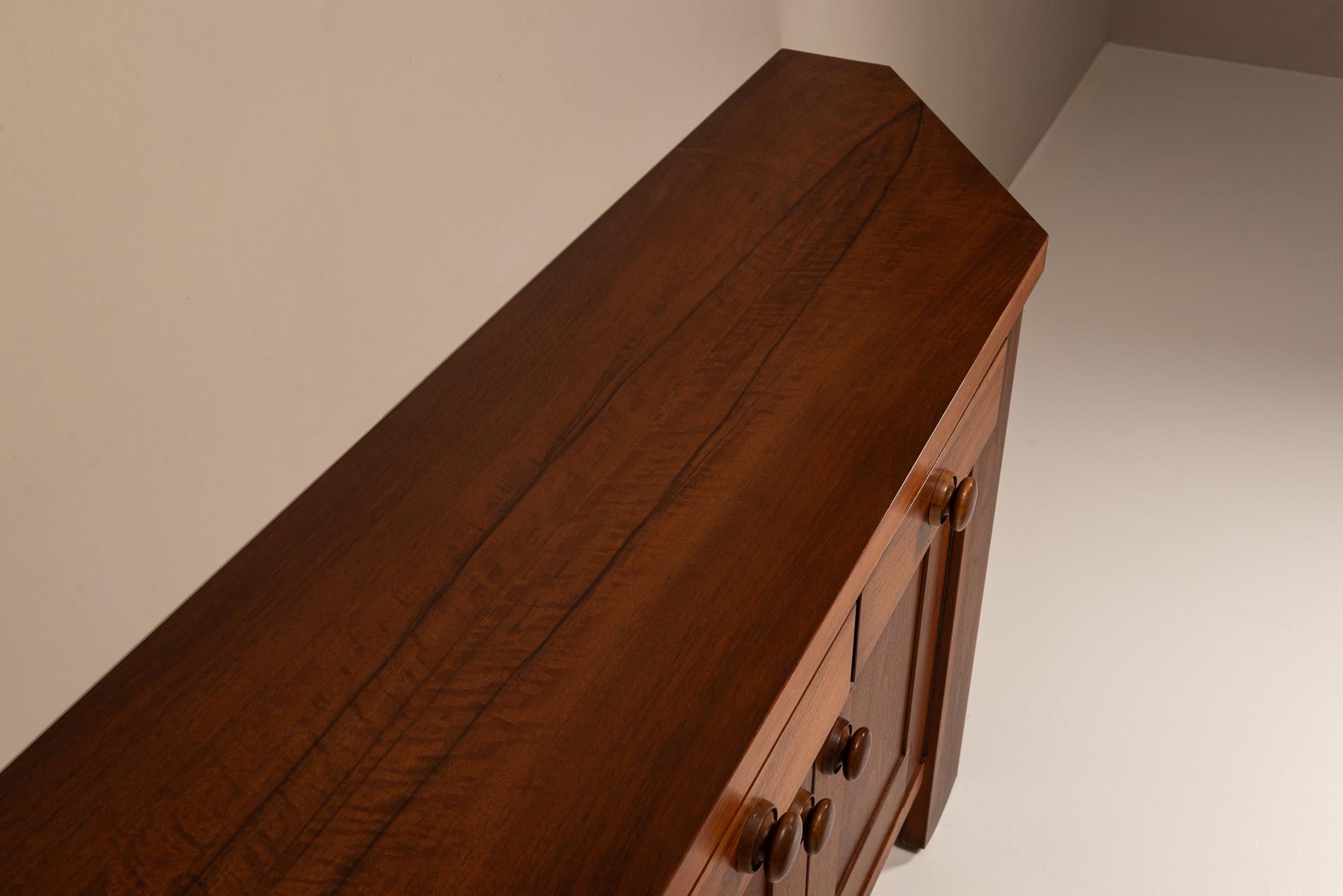 Silvio Coppola Sideboard in Walnut or Bernini, Italy 1970s For Sale 3