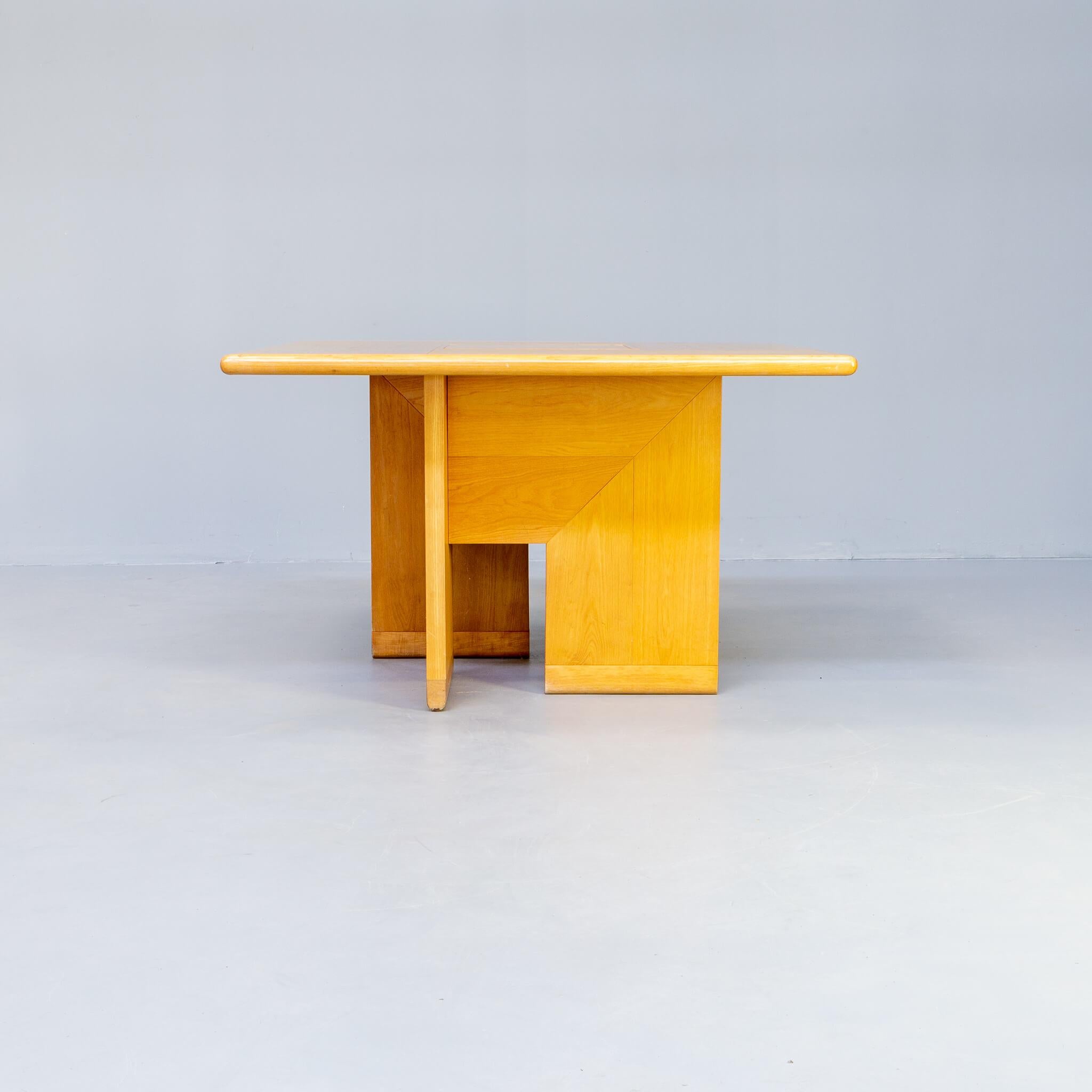 Silvio Coppola ‘tavolo quadrato’ dining table for Fratelli Montina In Good Condition For Sale In Amstelveen, Noord