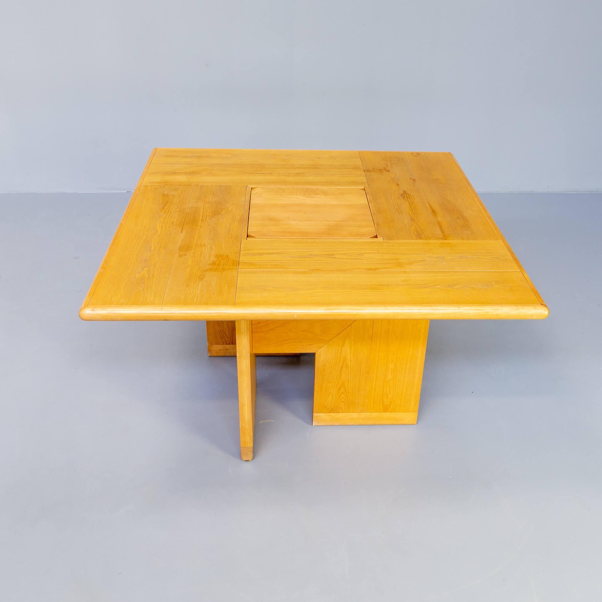 20th Century Silvio Coppola ‘tavolo quadrato’ dining table for Fratelli Montina For Sale