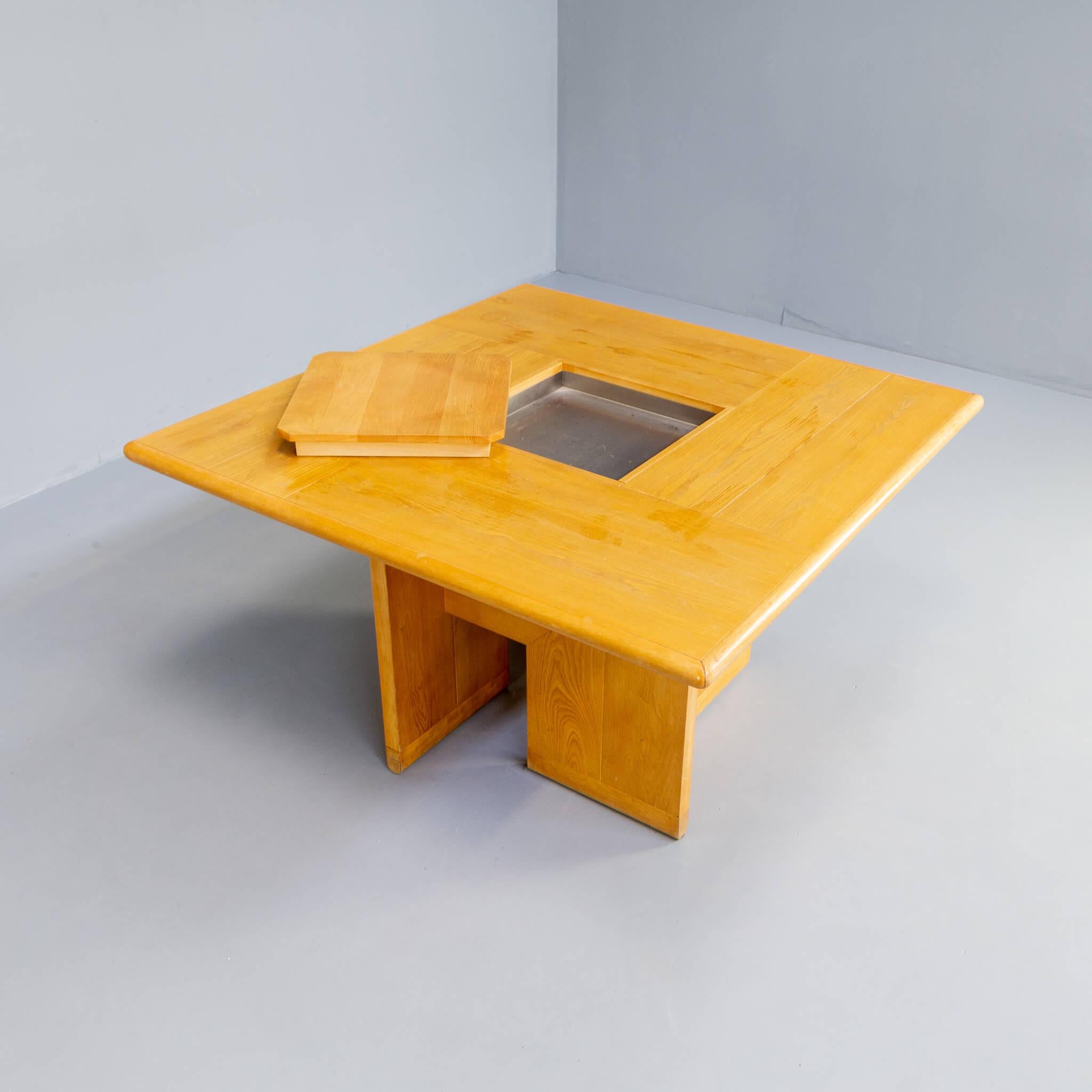 Silvio Coppola ‘tavolo quadrato’ dining table for Fratelli Montina For Sale 1