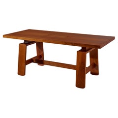 Silvio Coppola walnut dining table for Bernini, Italy, 1960s