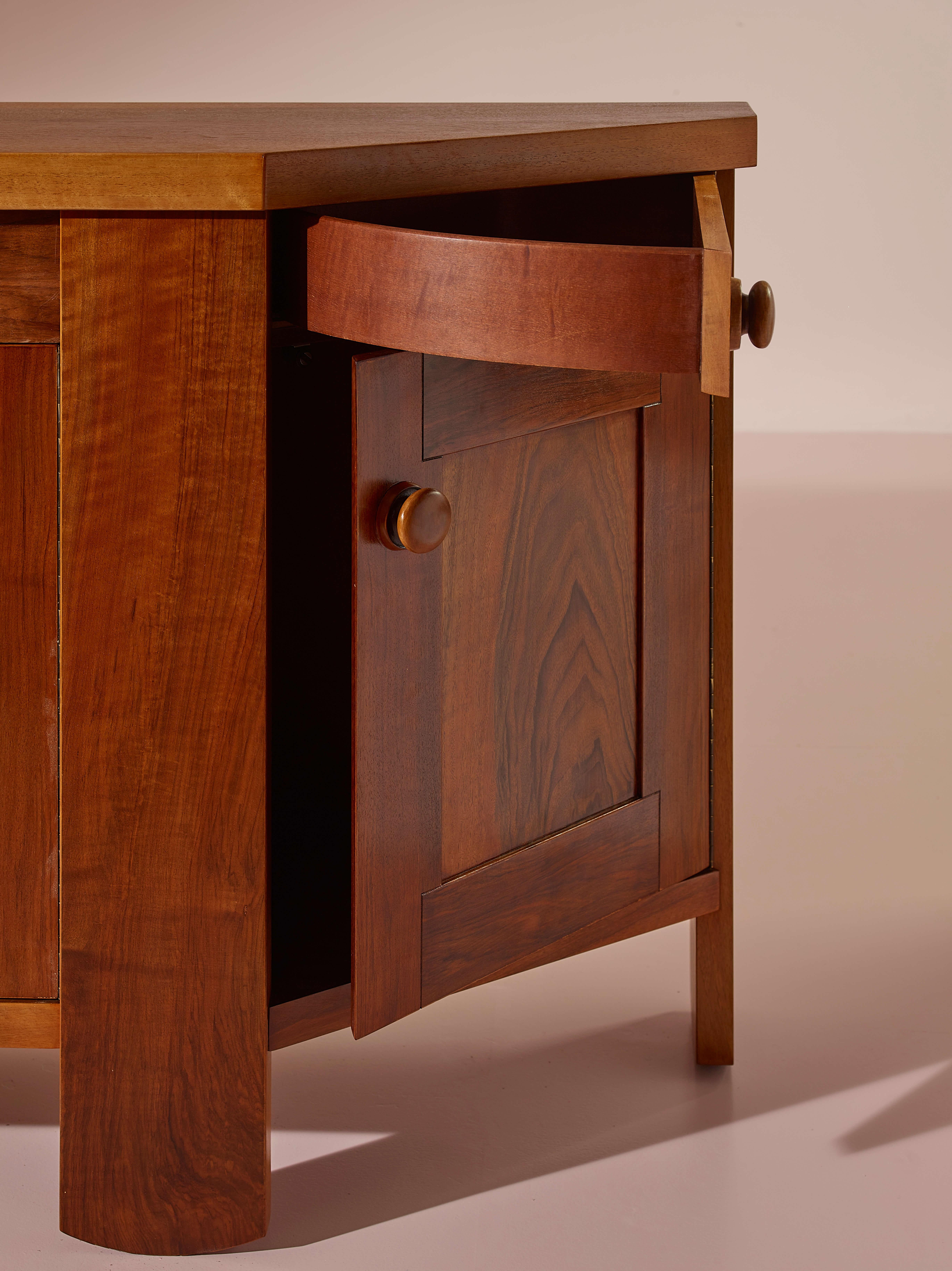 Silvio Coppola walnut sideboard by Bernini, Italy, 1960s For Sale 3