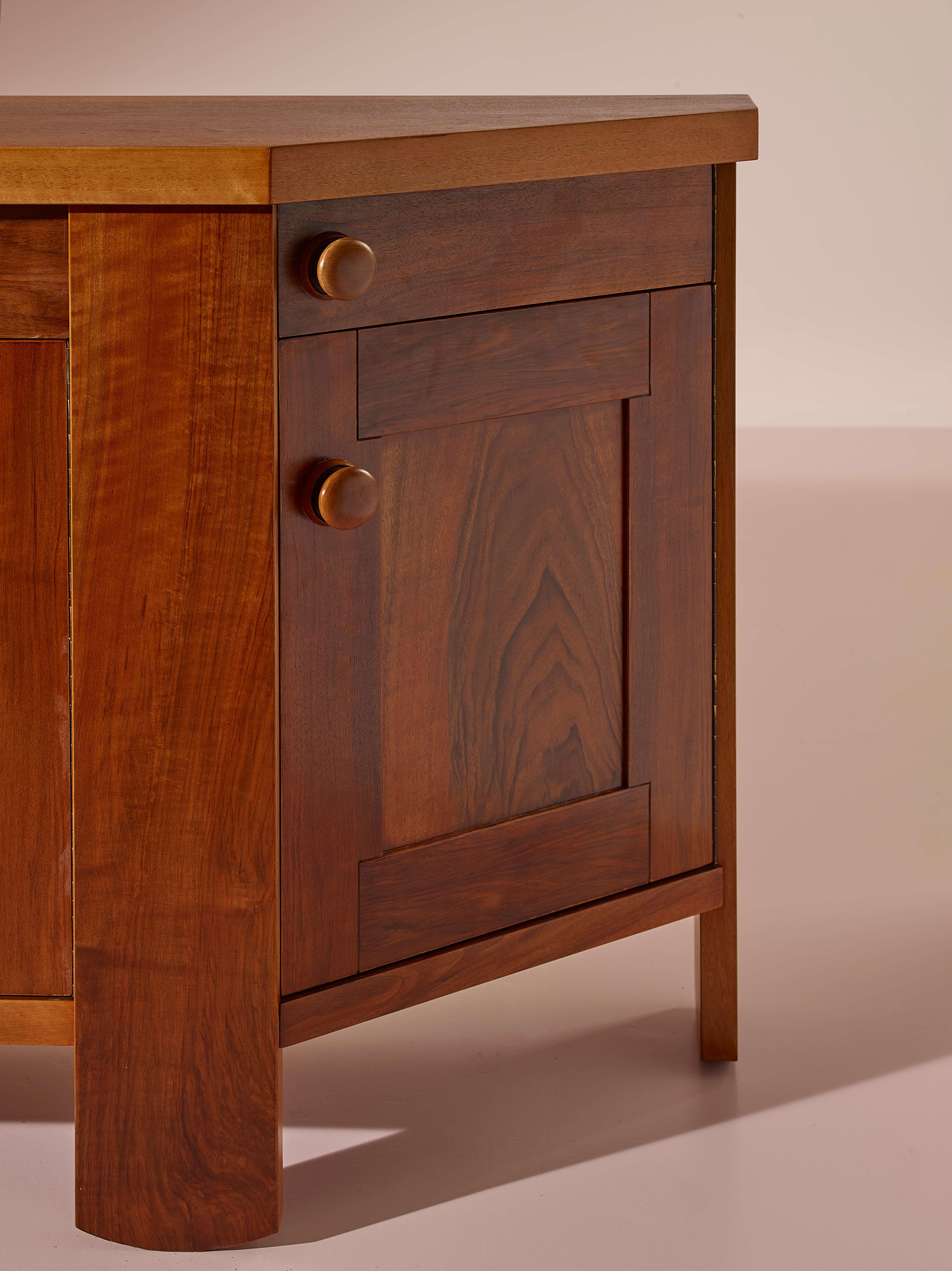 Silvio Coppola walnut sideboard by Bernini, Italy, 1960s For Sale 4