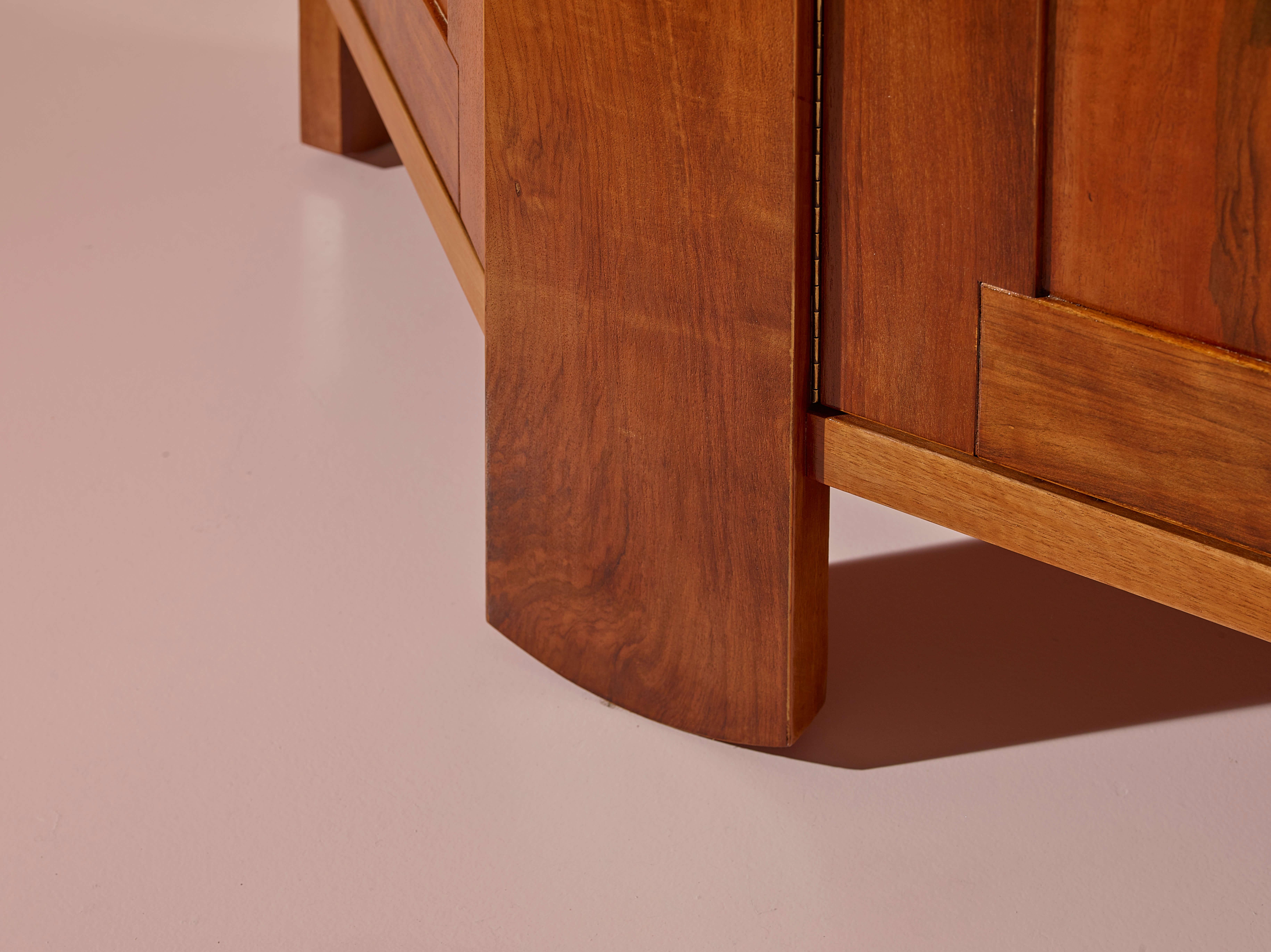 Silvio Coppola walnut sideboard by Bernini, Italy, 1960s For Sale 6