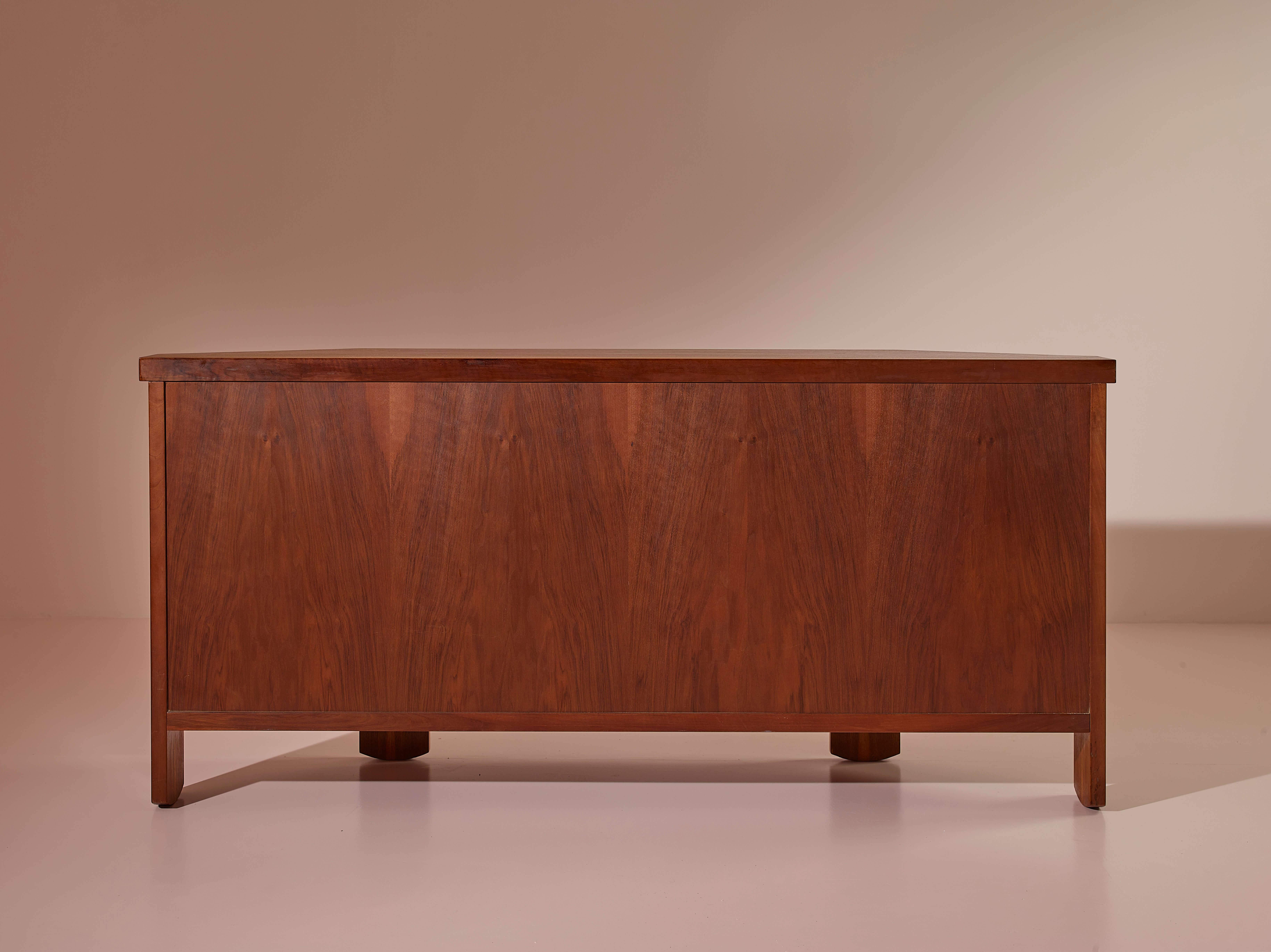 Silvio Coppola walnut sideboard by Bernini, Italy, 1960s For Sale 7