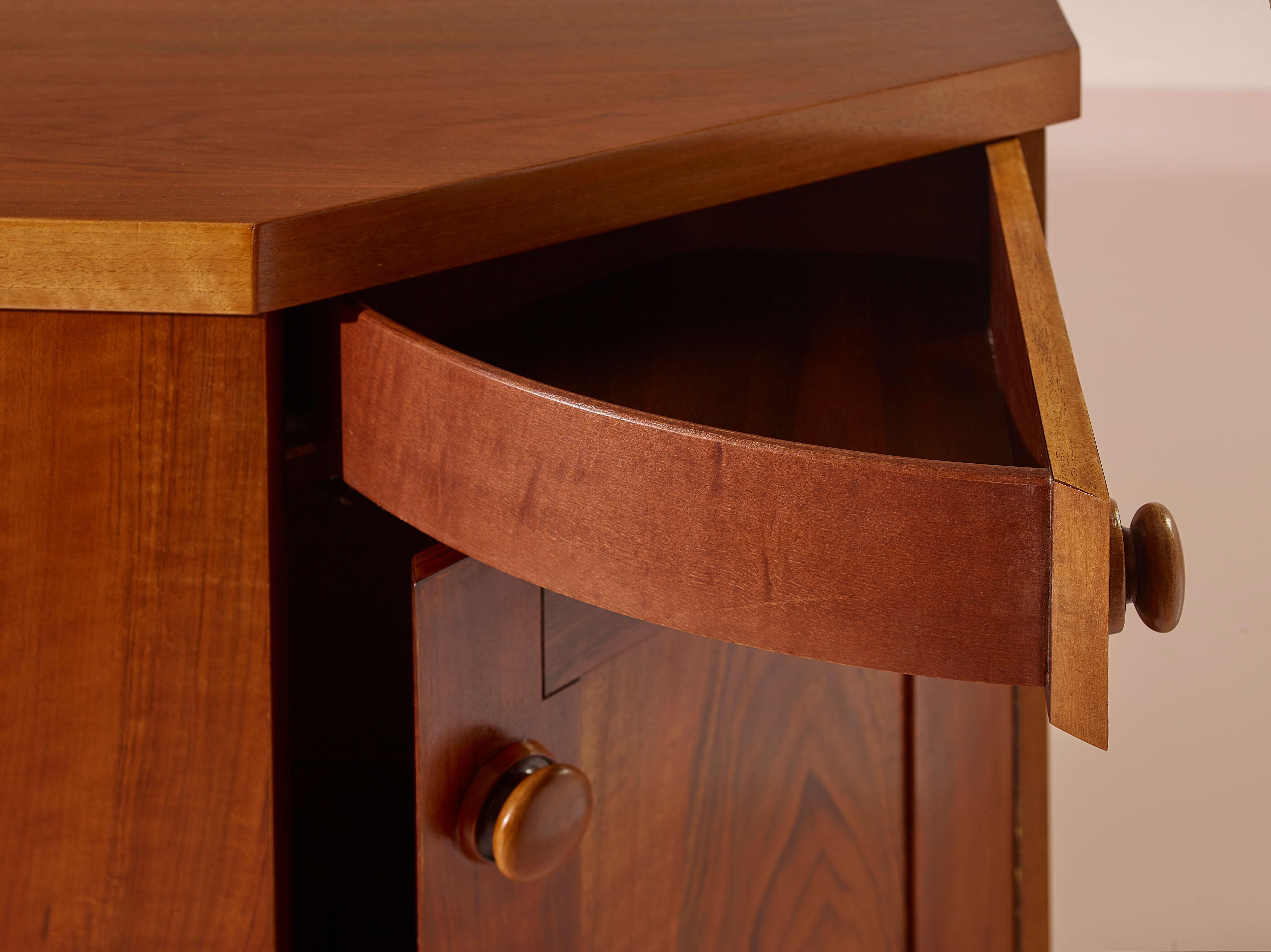 Silvio Coppola walnut sideboard by Bernini, Italy, 1960s For Sale 1