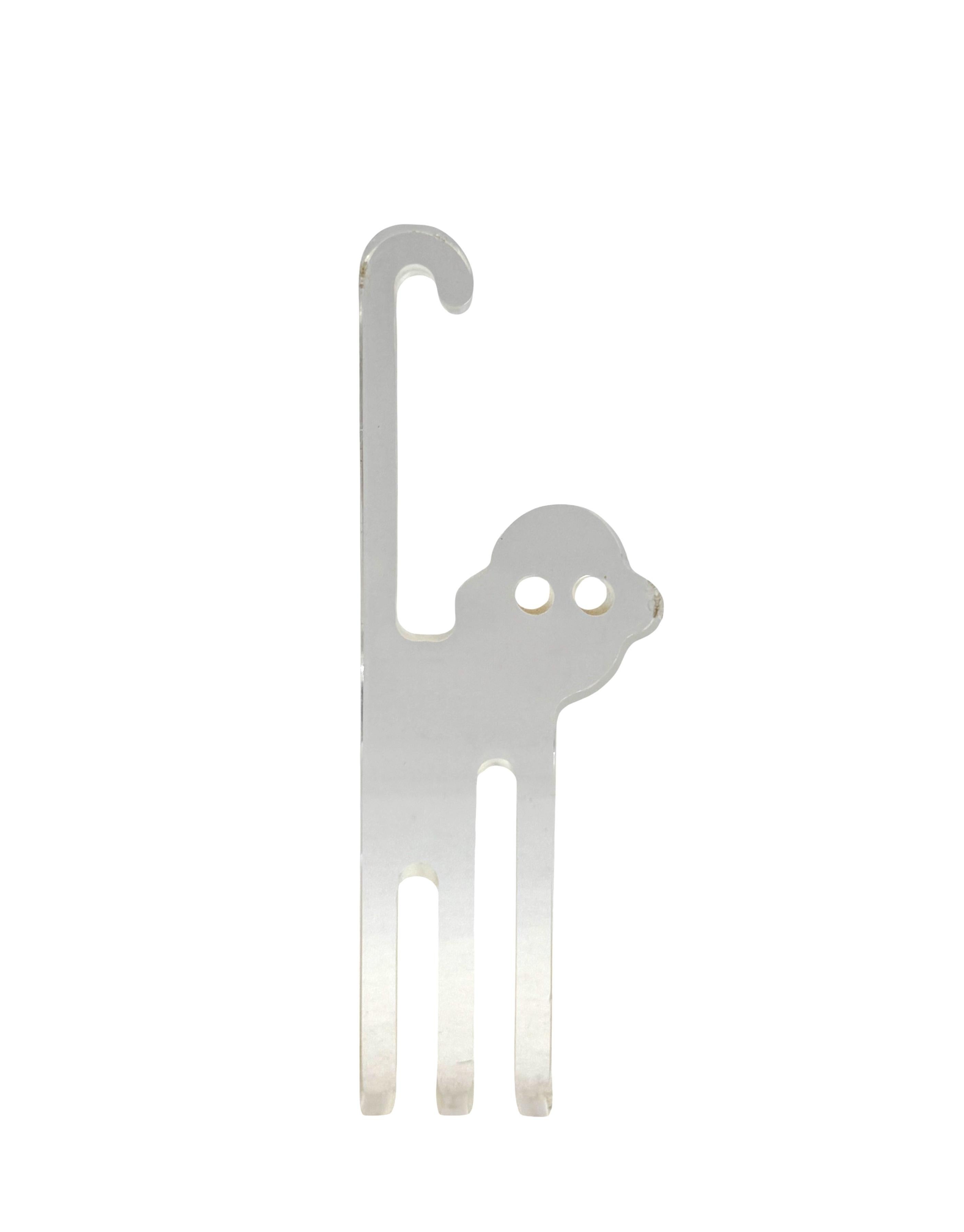 Silvio Russo, lucite monkey sculpture, Guzzini Italy 1970s in vendita 2