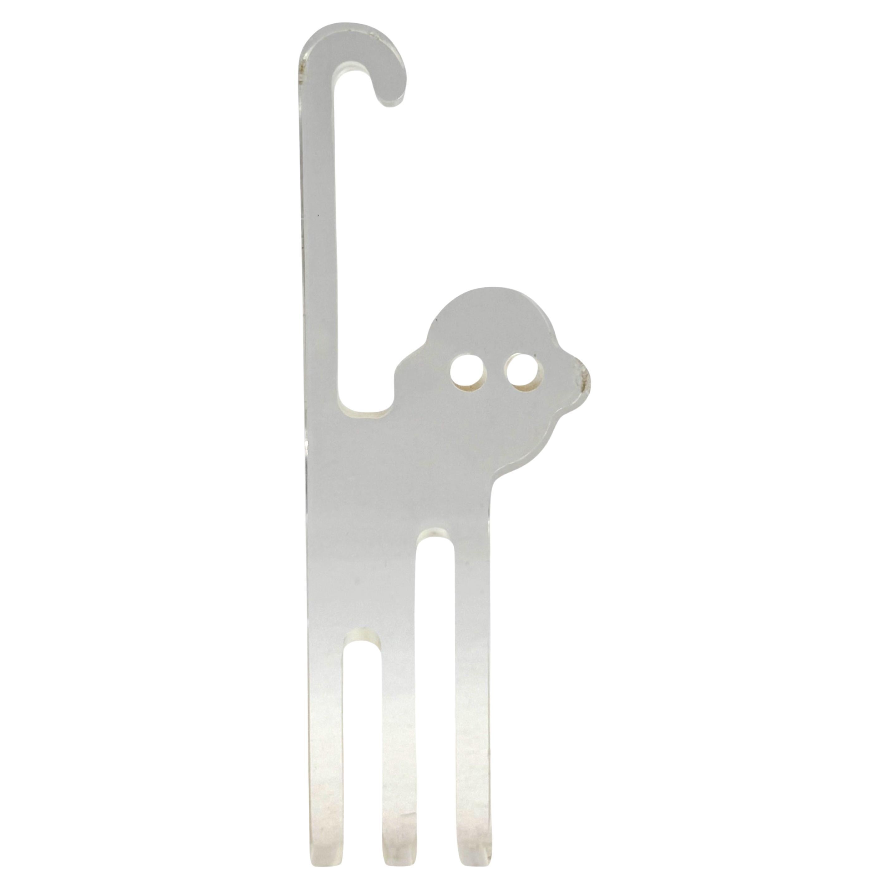 Silvio Russo, lucite monkey sculpture, Guzzini Italy 1970s