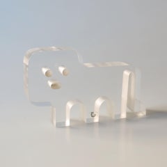 Leone in plexiglass di Silvio Russo per Guzzini, Italia, anni '70