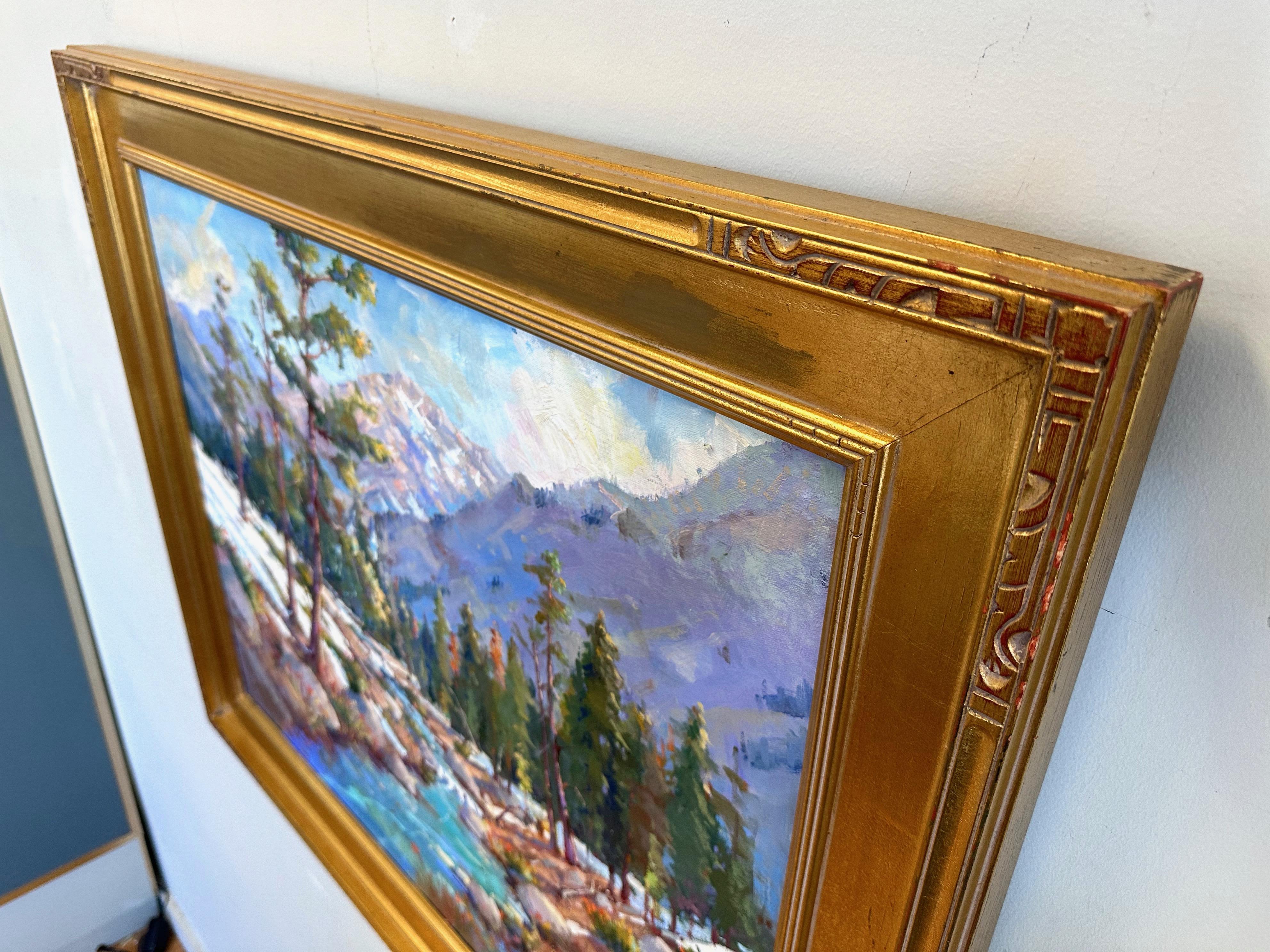 Silvio Silvestri, “Spring Thaw, Lake Tahoe”, En Plein Air Oil Painting, 2004 For Sale 10