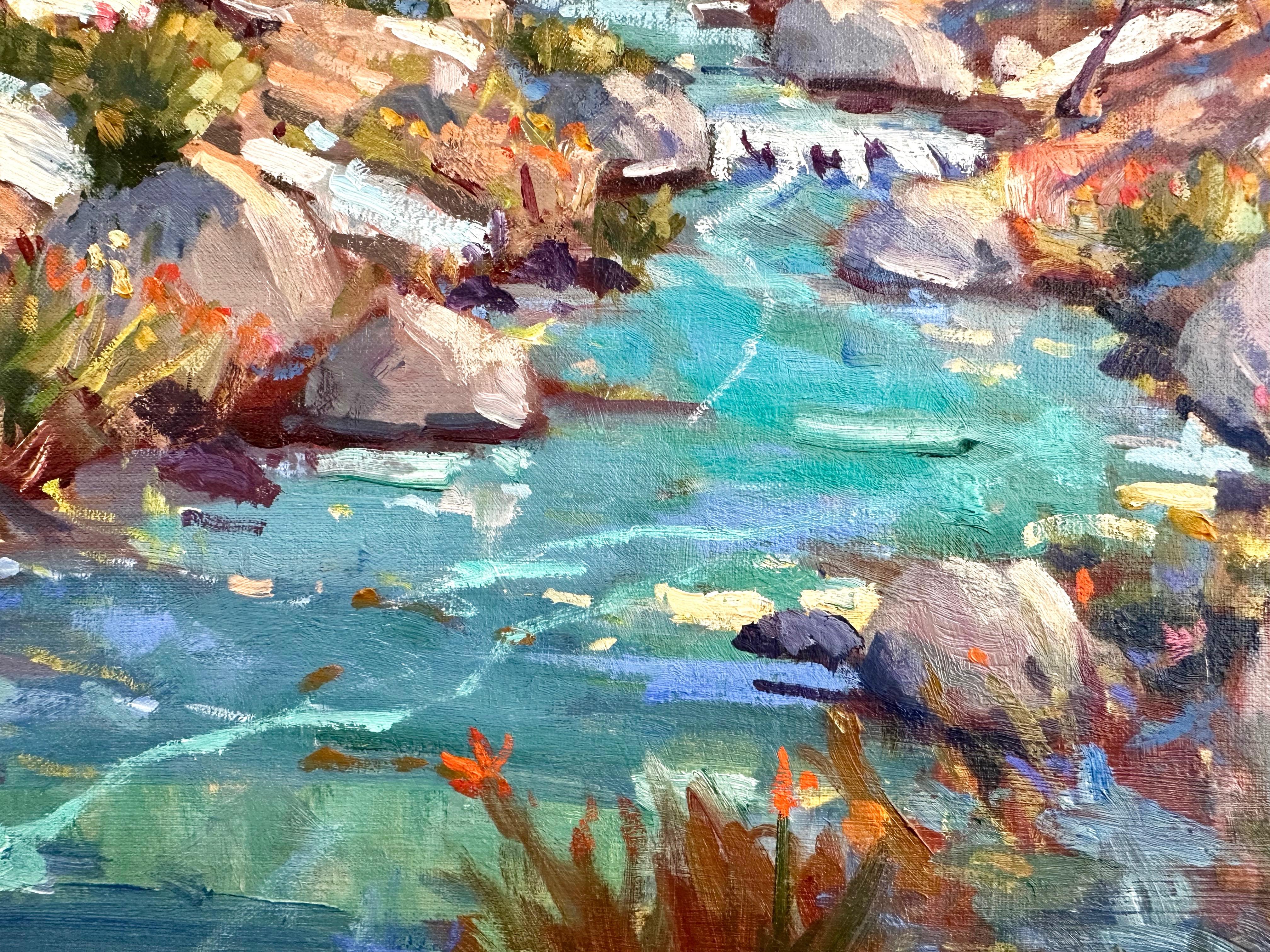 American Silvio Silvestri, “Spring Thaw, Lake Tahoe”, En Plein Air Oil Painting, 2004 For Sale