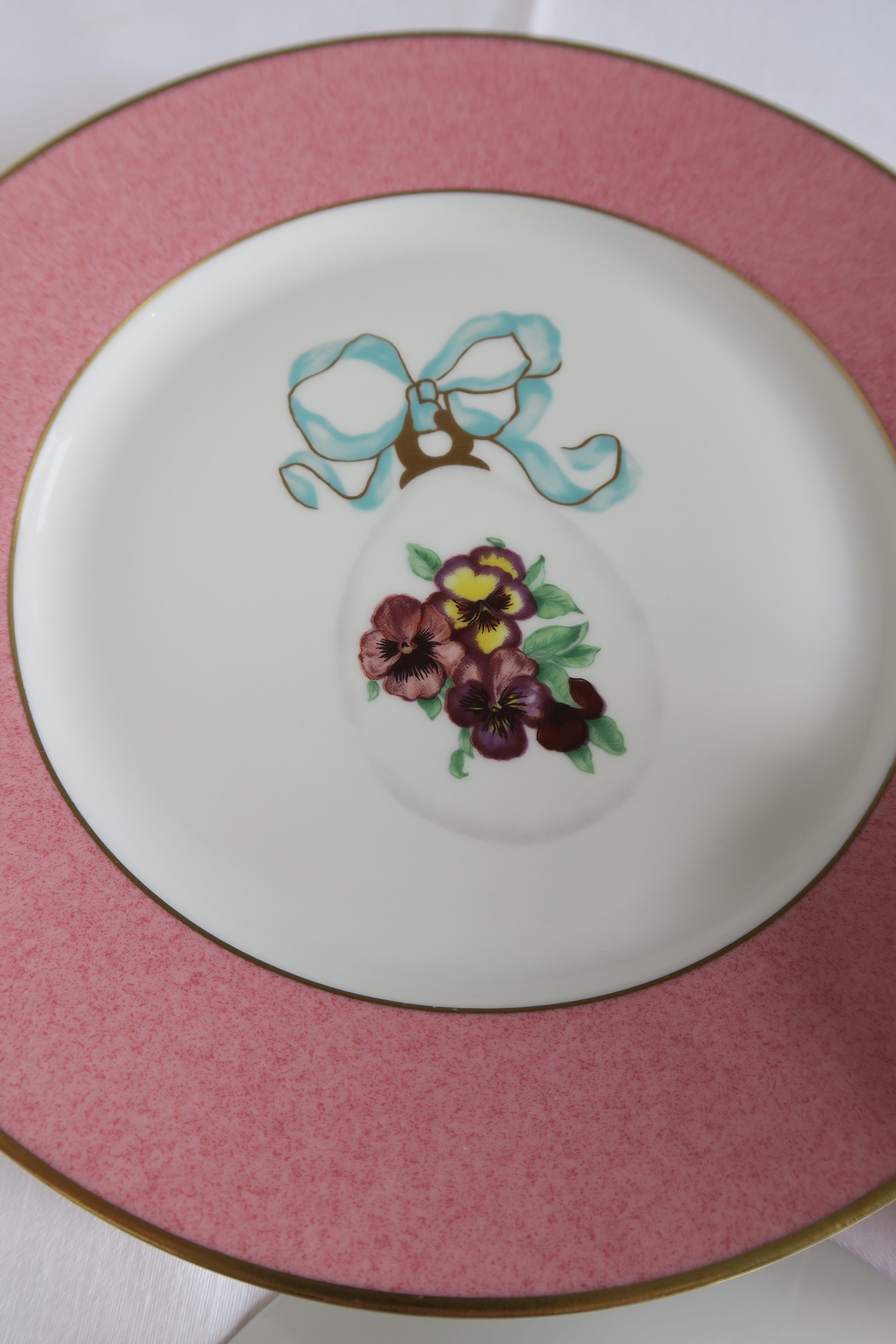 Hand-Crafted Silvita Gallienne for Puirforcat St. Petersbourg Porcelain Dish Set For Sale