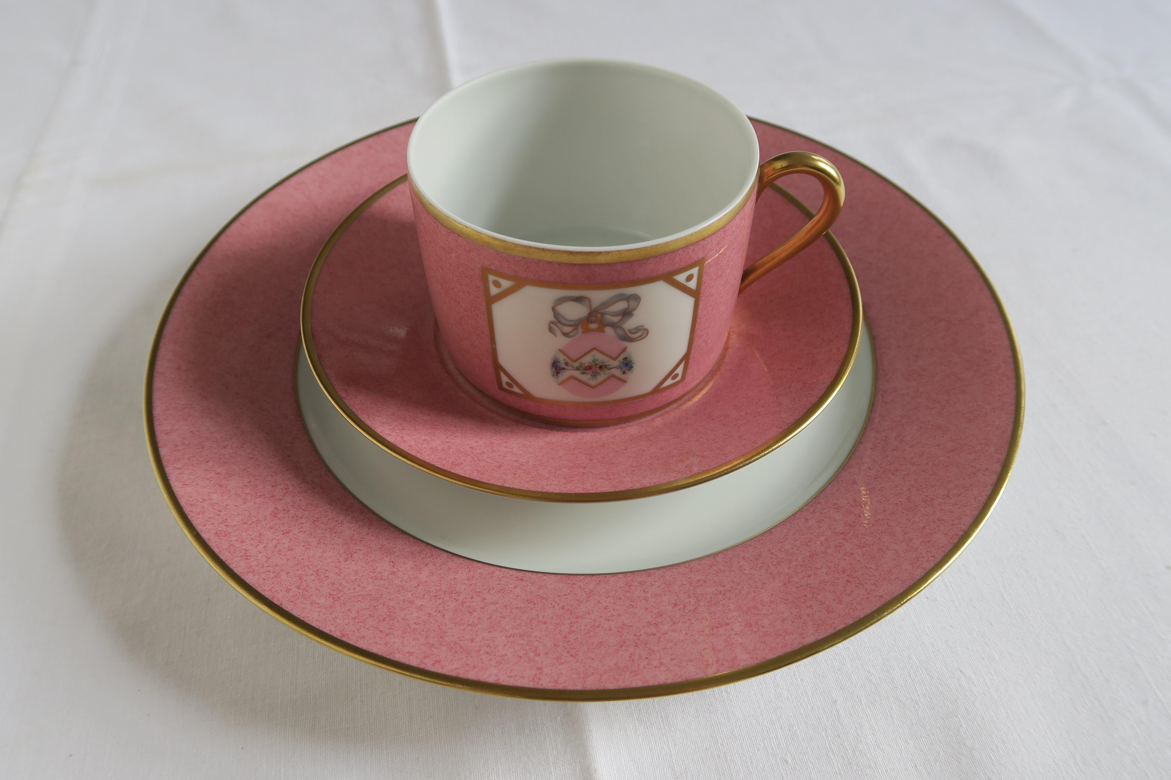 Silvita Gallienne for Puirforcat St. Petersbourg Porcelain Dish Set For Sale 1
