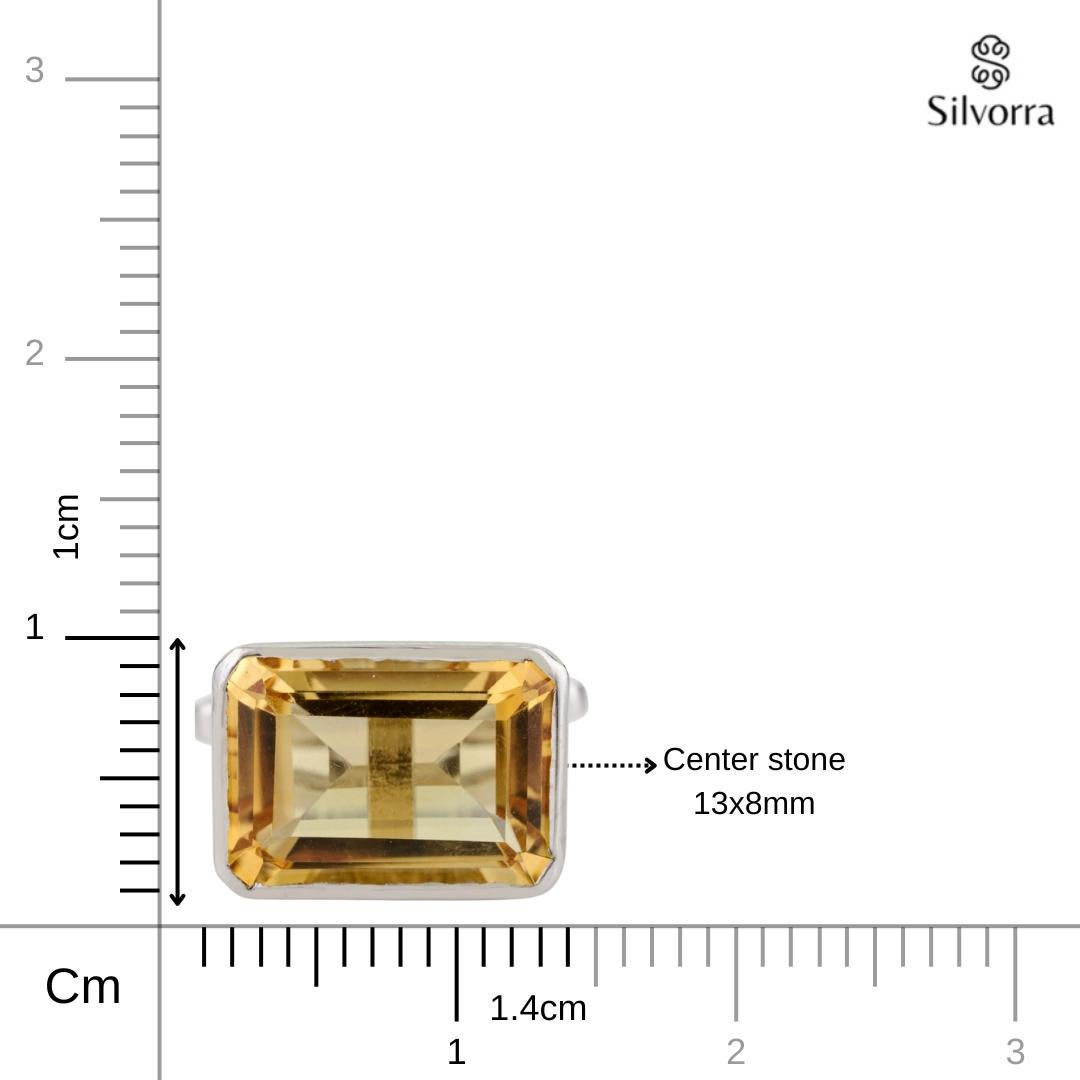 Silvorra 13.16 Ct Natural Citrine Unisex Statement Cufflinks in 925 Solid Silver For Sale 3