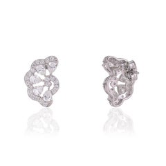 Silvorra 2.02ct Dainty Moissanite Cluster Stud Earrings in Sterling Silver