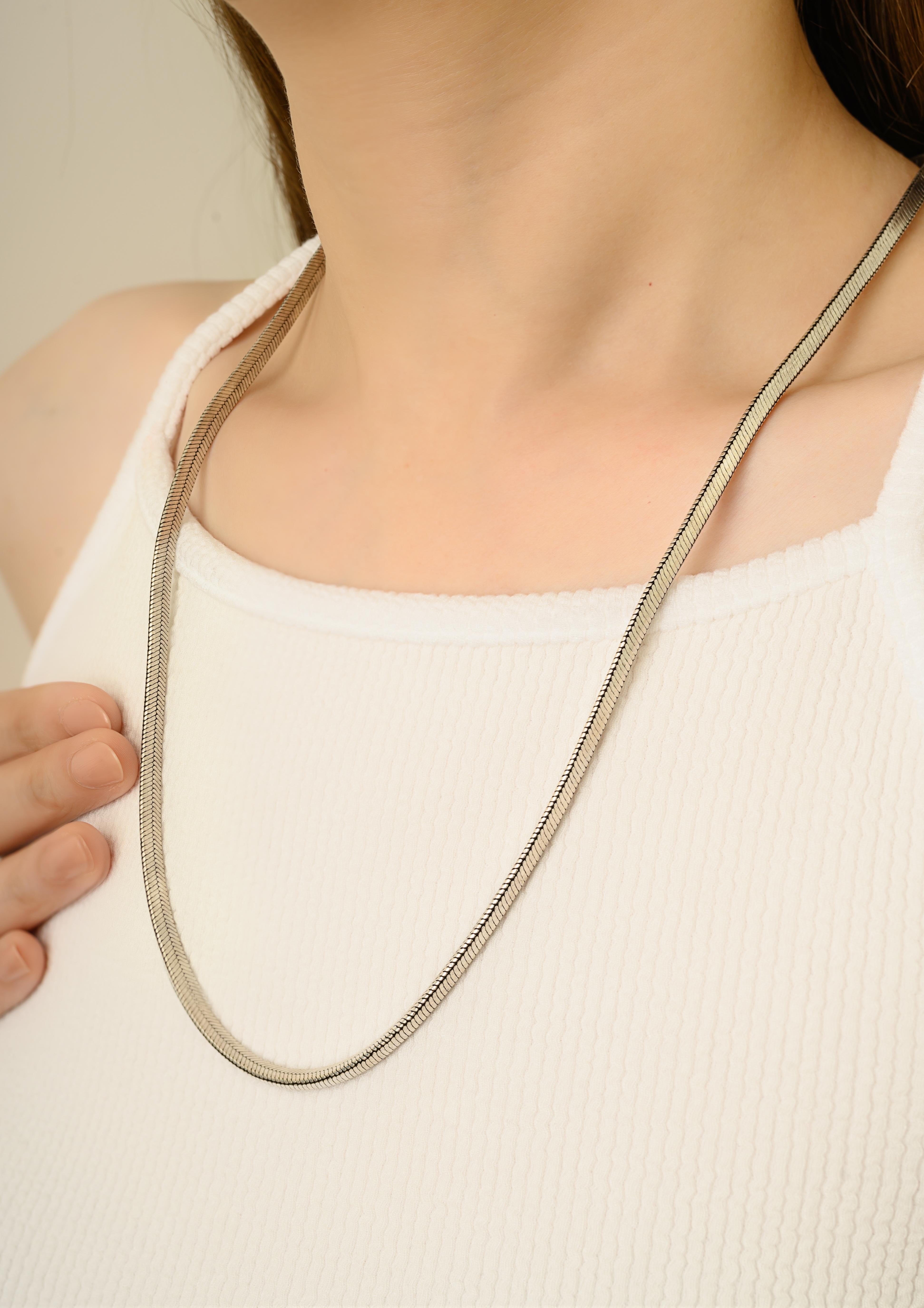 Collana a catena di Silvorra da 24,5 pollici in argento massiccio 925 In condizioni Nuovo in vendita a New York, NY
