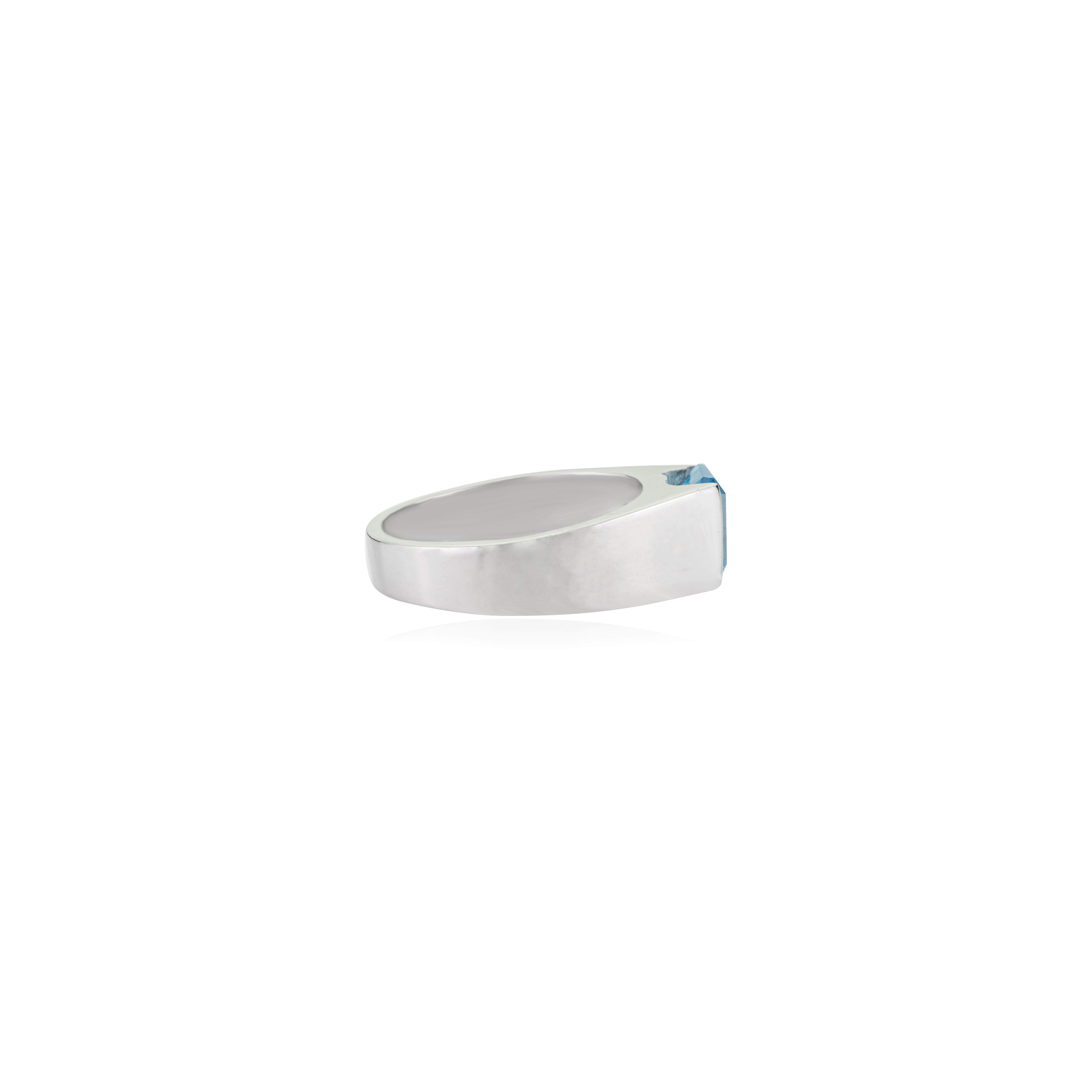 in vendita:  Anello Silvorra 3,40 carati con taglio ottagonale di Topazio Blu Svizzero in Argento Sterling 925 5