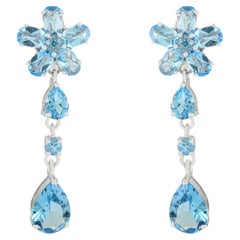 Orecchini a goccia a cascata floreale in argento 925 di Silvorra, regalo di ringraziamento