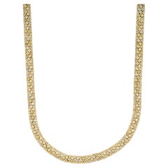 Silvorra 925 Silver Bold 48.9CT Yellow Sapphire Beaded Necklace for Mom's Gift