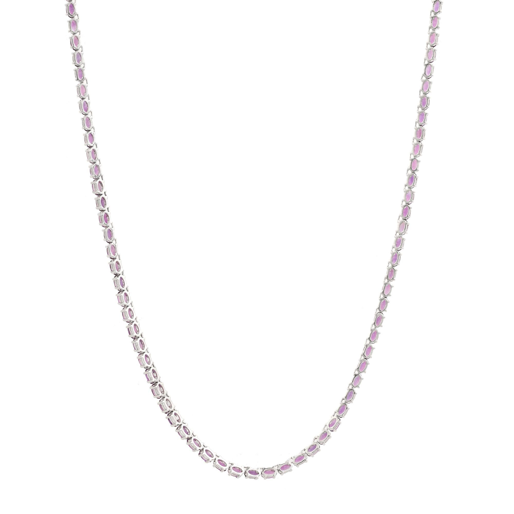 Silvorra Collana Tennis in Argento 925 con Ametista Naturale Regalo di Febbraio in vendita 1