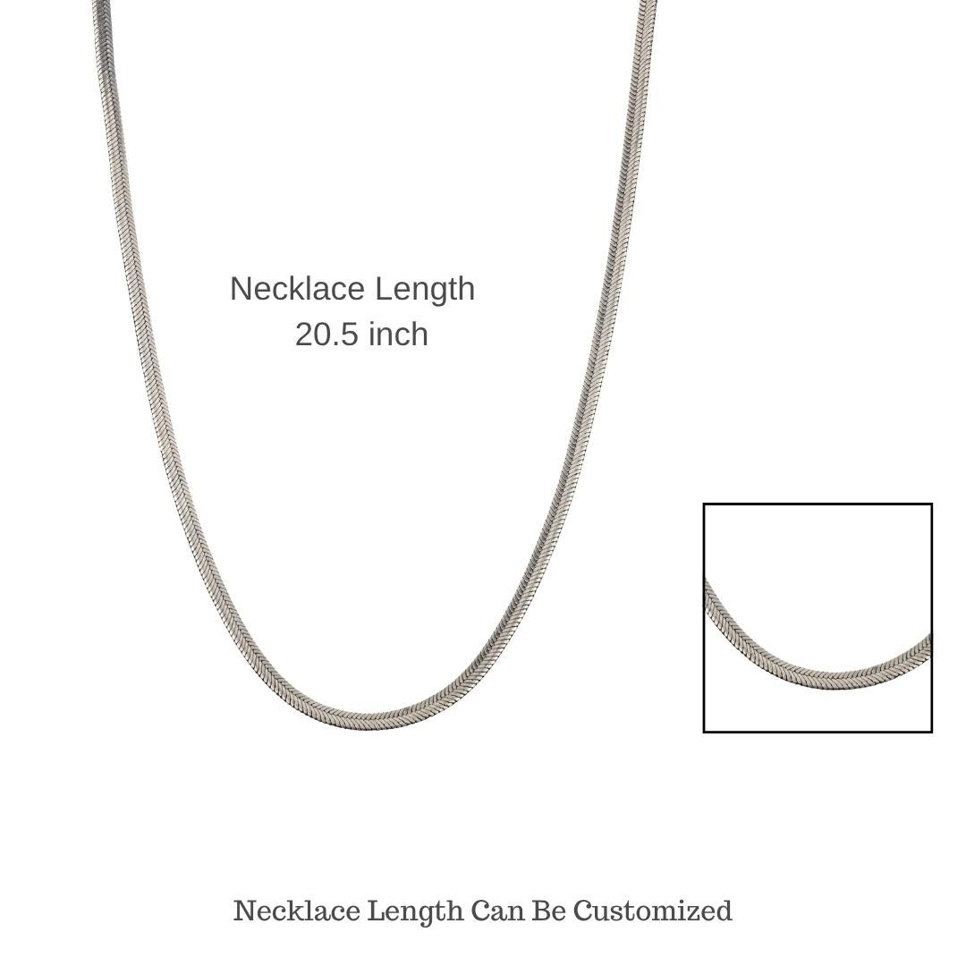 Collana unisex con catena a serpente in argento 925 di Silvorra, 20,5 pollici con chiusura a gancio in vendita 6