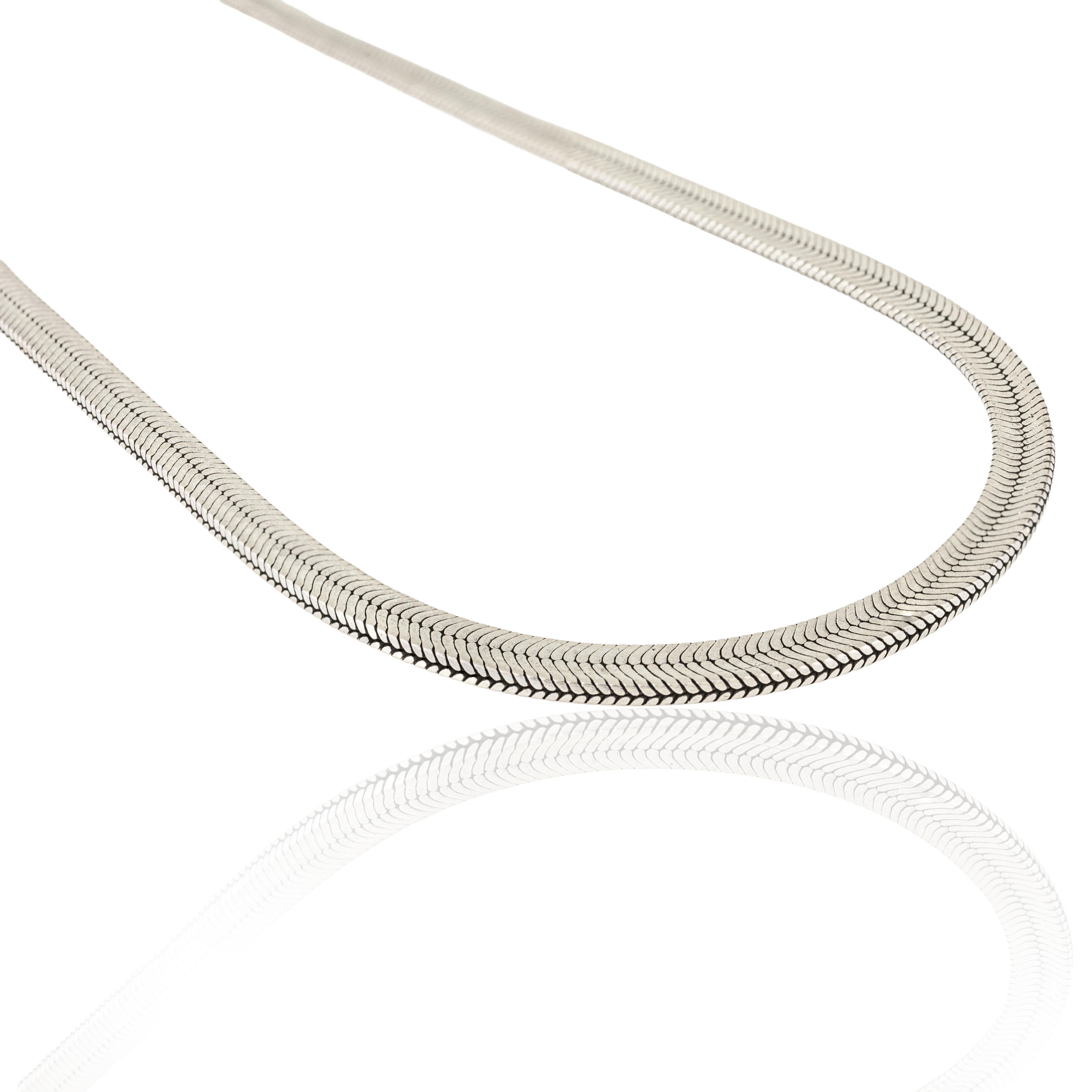 da uomo o donna Collana unisex con catena a serpente in argento 925 di Silvorra, 20,5 pollici con chiusura a gancio in vendita