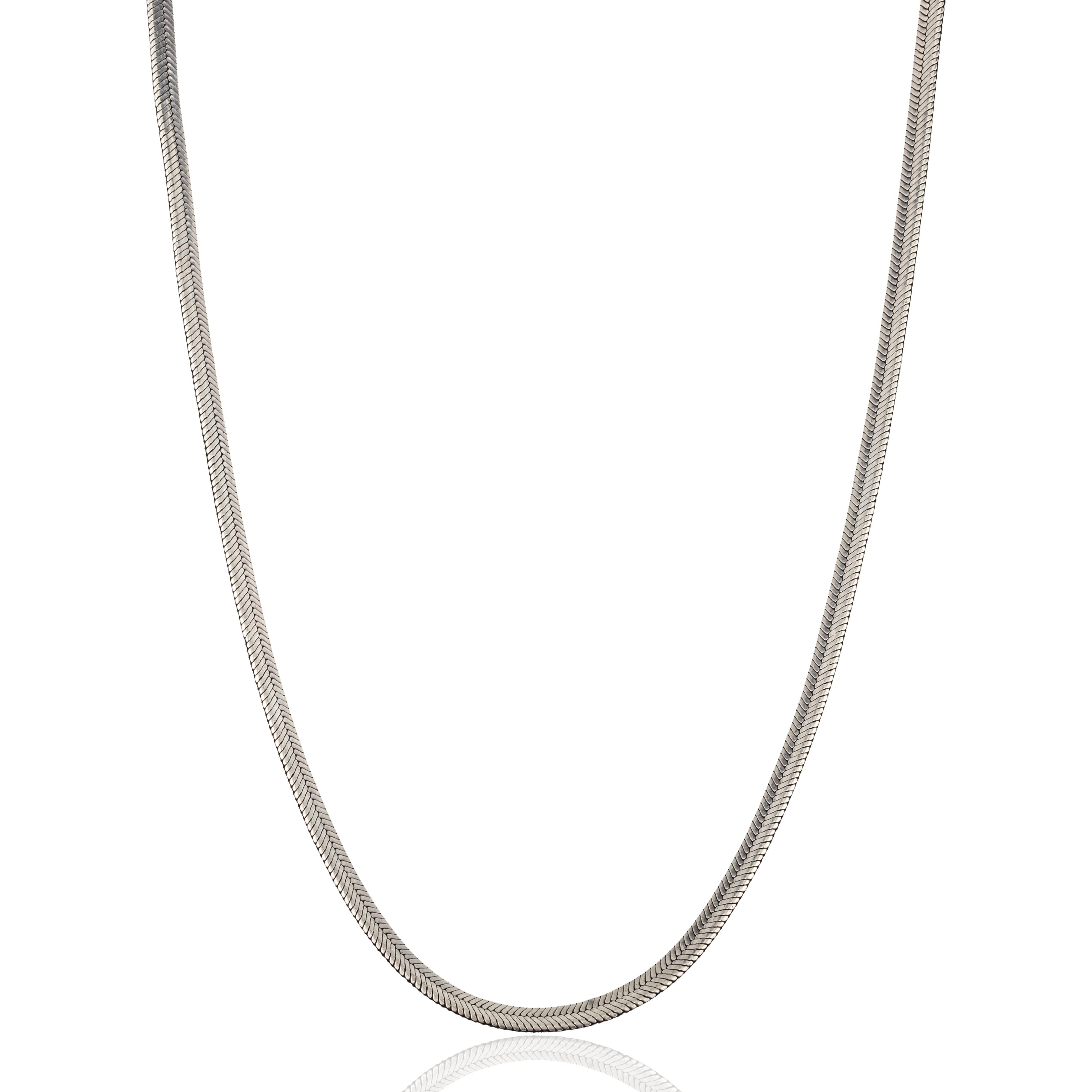 Collana unisex con catena a serpente in argento 925 di Silvorra, 20,5 pollici con chiusura a gancio in vendita 4