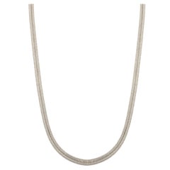 Silvorra 925 Silver Snake Chain Unisex Necklace 20.5 Inches with Hook Clasp