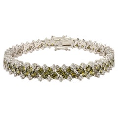 Bracciale Tennis in Argento 925 con Pietre Greene 
Greene Stone Regalo di Natale di Silvorra