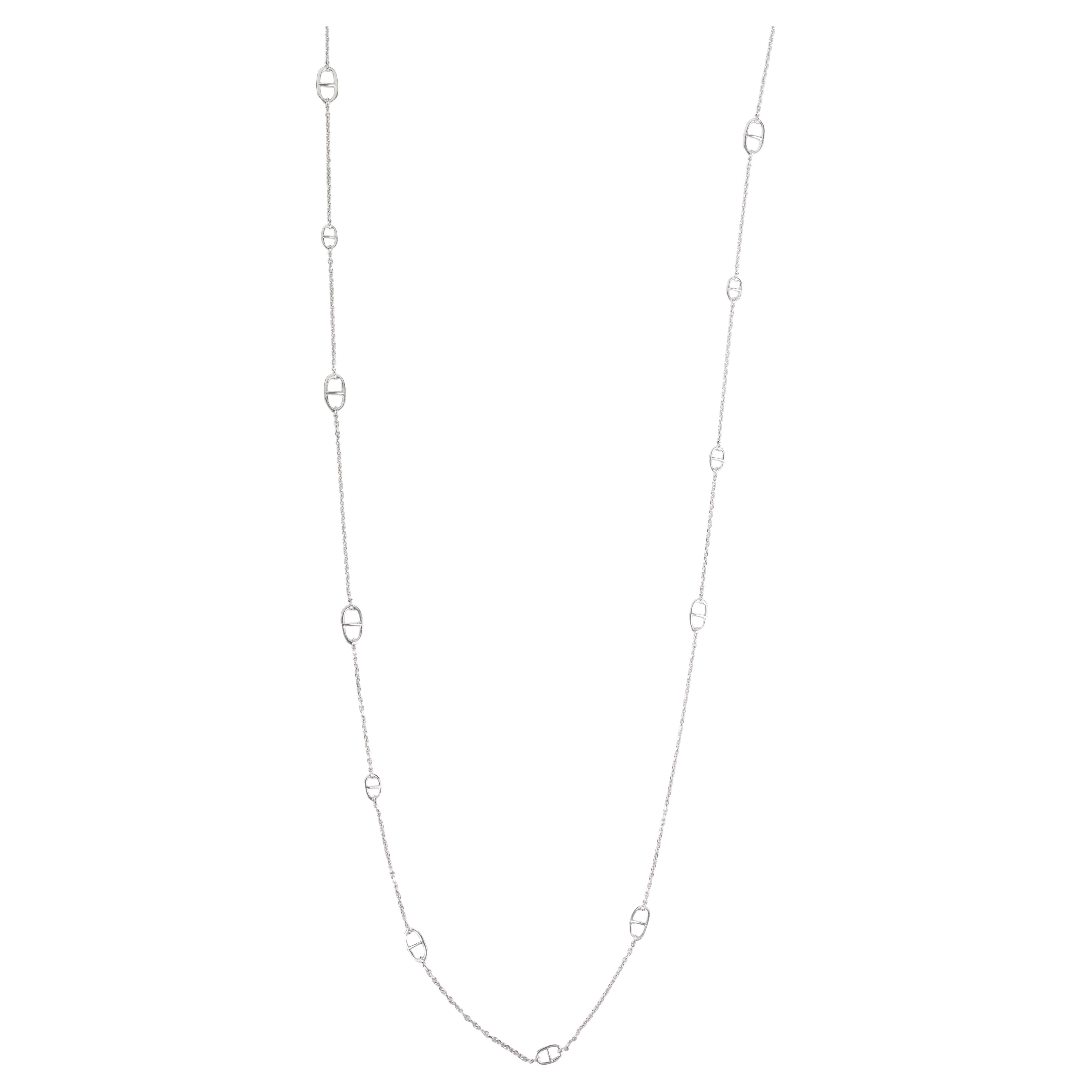 Silvorra 925 Sterling Silver 32 Inch Anchor Link Station Chain Layering Necklace